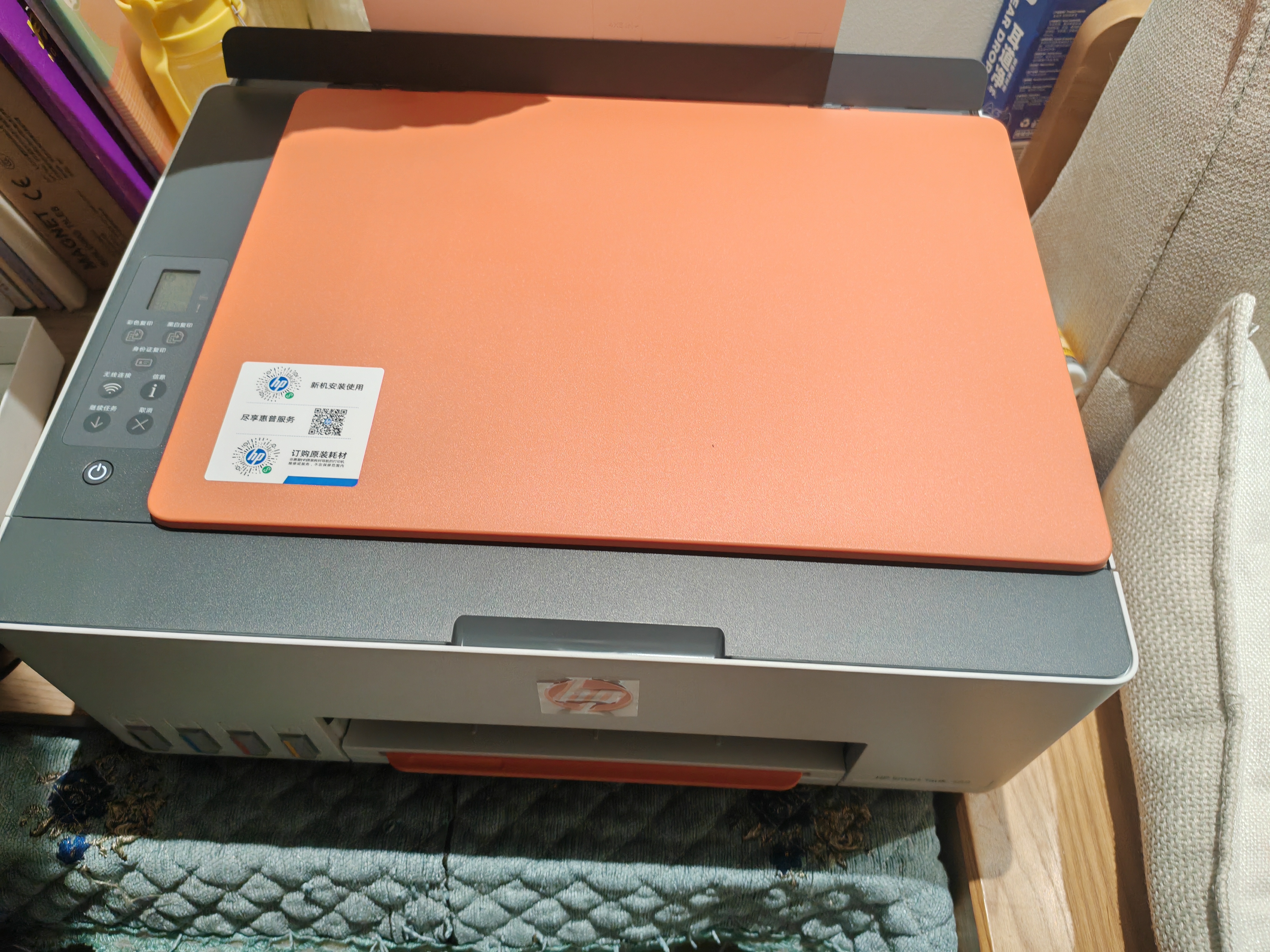 惠普（HP）519/591/589 A4彩色喷墨连供一体机 墨仓式照片打印机 家用学生作业手机无线打印原装可加墨低成本 【旗舰款】Tank589(免换墨盒)580系列 实拍图