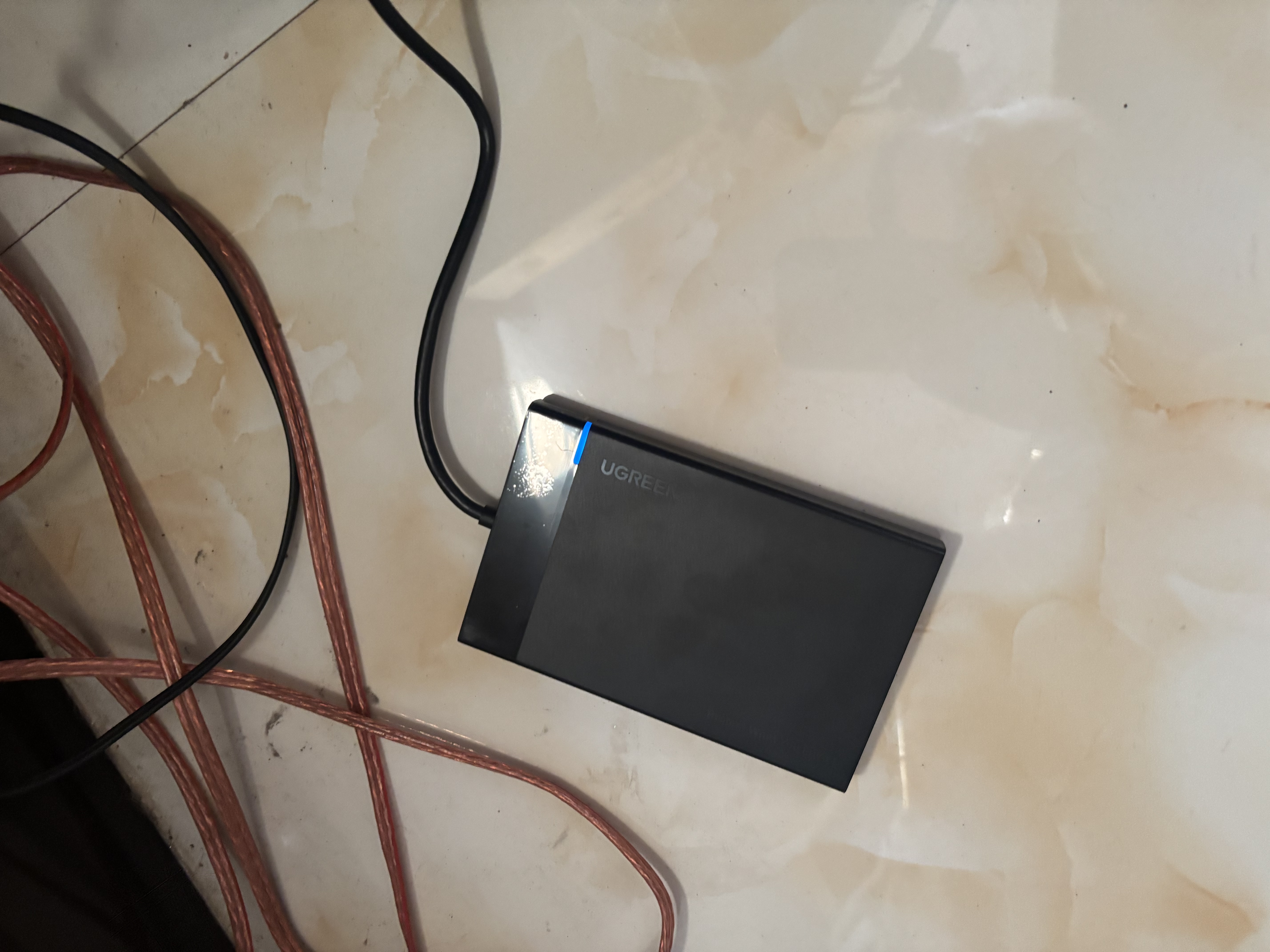 绿联 USB3.0移动硬盘盒2.5英寸外置硬盘壳 SATA串口笔记本电脑台式机外接固态机械SSD硬盘盒子 USB3.0固定线 实拍图