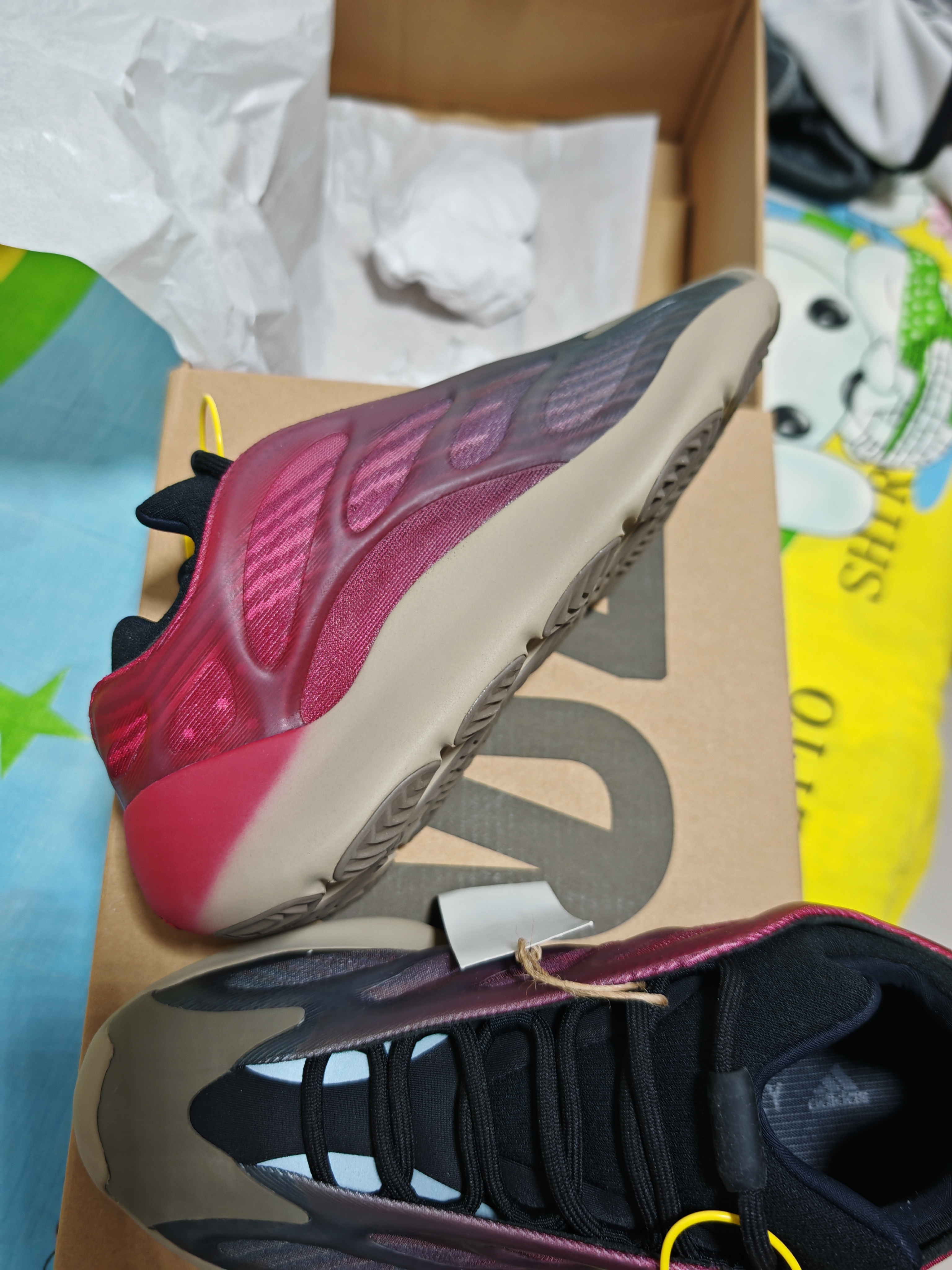 阿迪达斯 三叶草椰子YEEZY潮流男女休闲鞋GW1814 42.5 实拍图