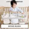 月亮故事LUNASTORY婴儿床挂收纳袋床边尿布尿不湿挂袋床围栏收纳筐挂篮白色 实拍图