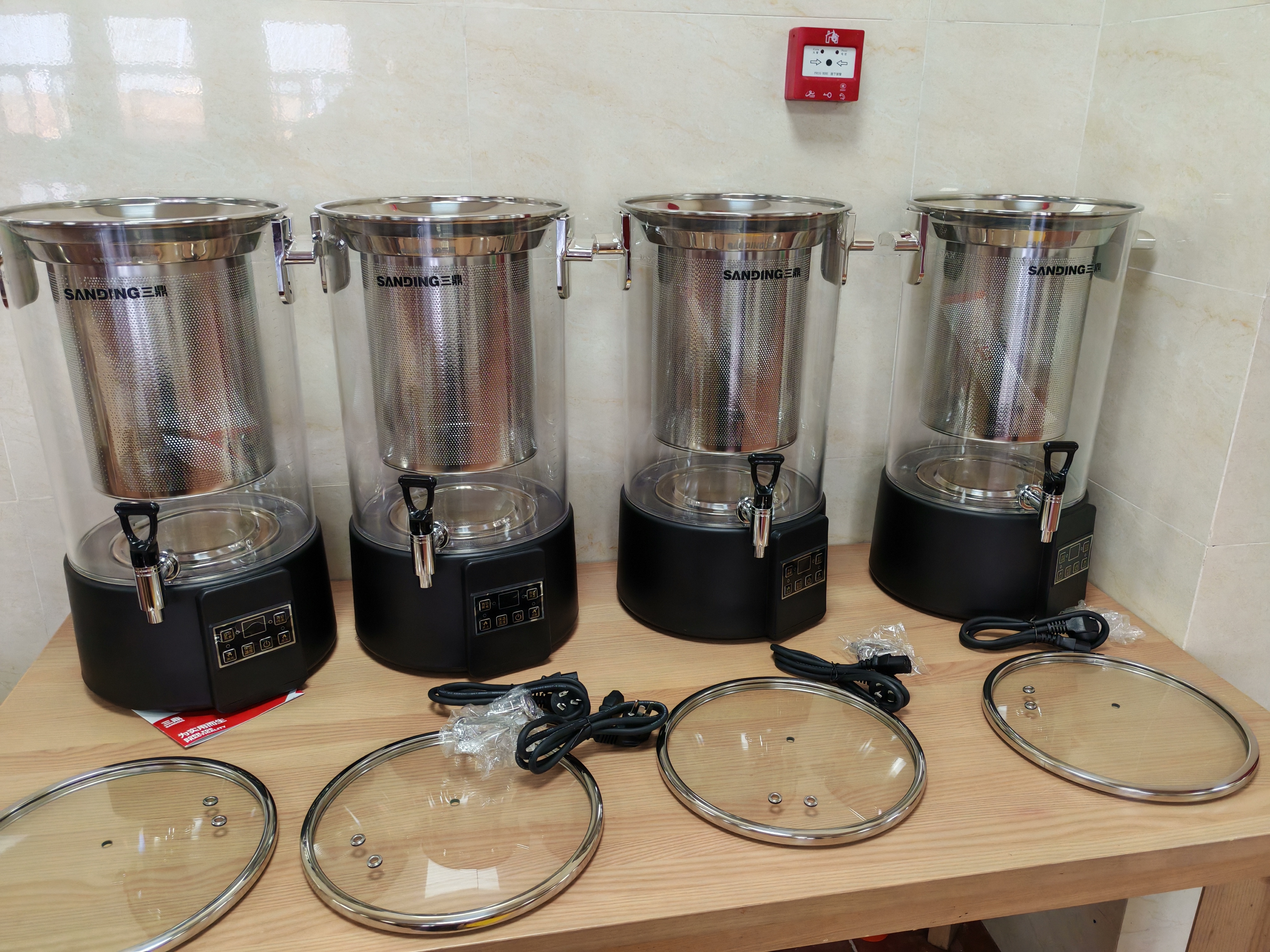 三鼎煮茶桶商用煮茶器全自动智能蒸汽开水泡茶凉茶桶电热烧水桶茶水炉茶水分离款【带滤网款】 实拍图