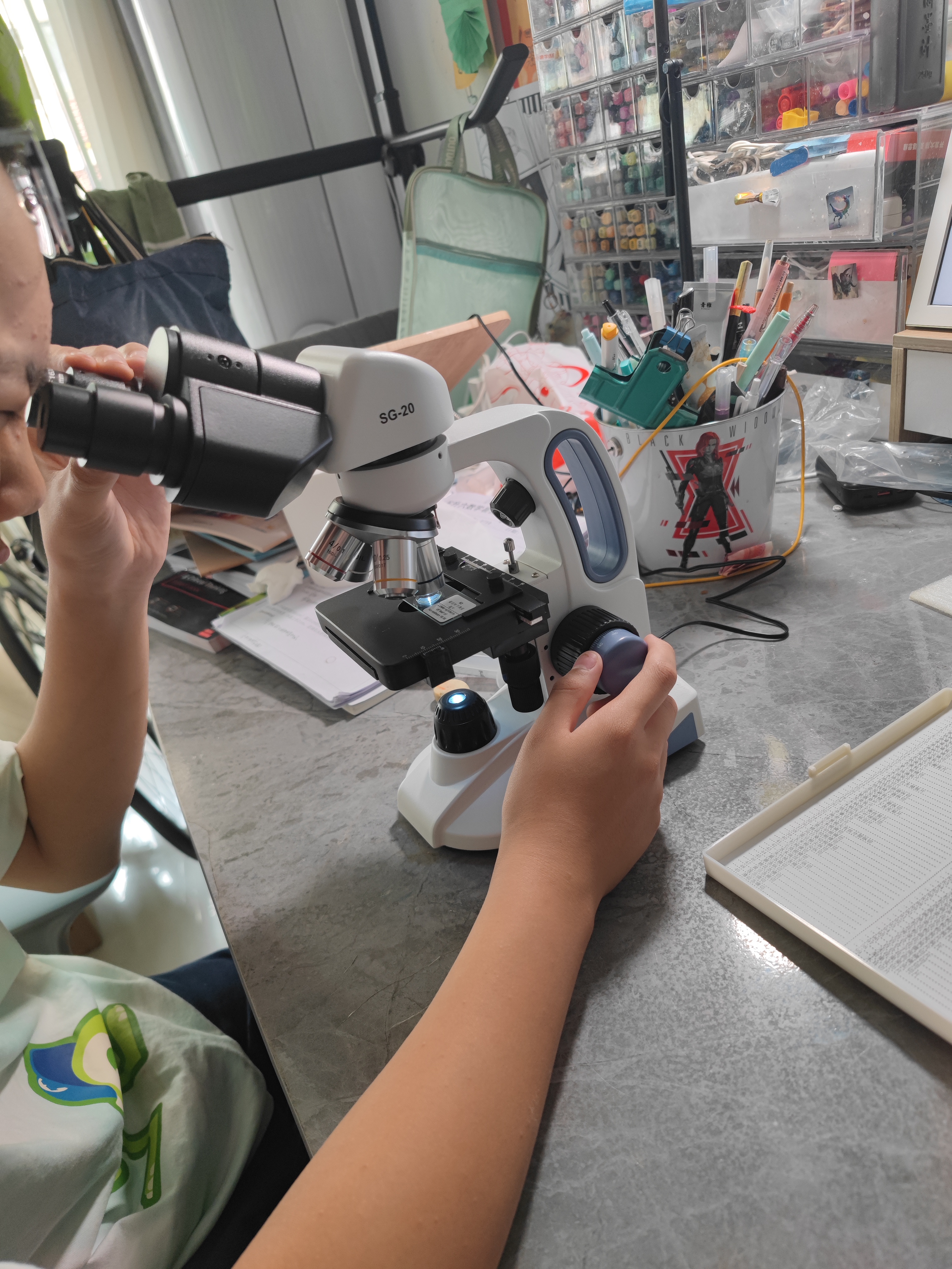 萨伽（SAGA）显微镜双目光学电子儿童显微镜7-14岁实验套装专业级放大镜超高清 实拍图