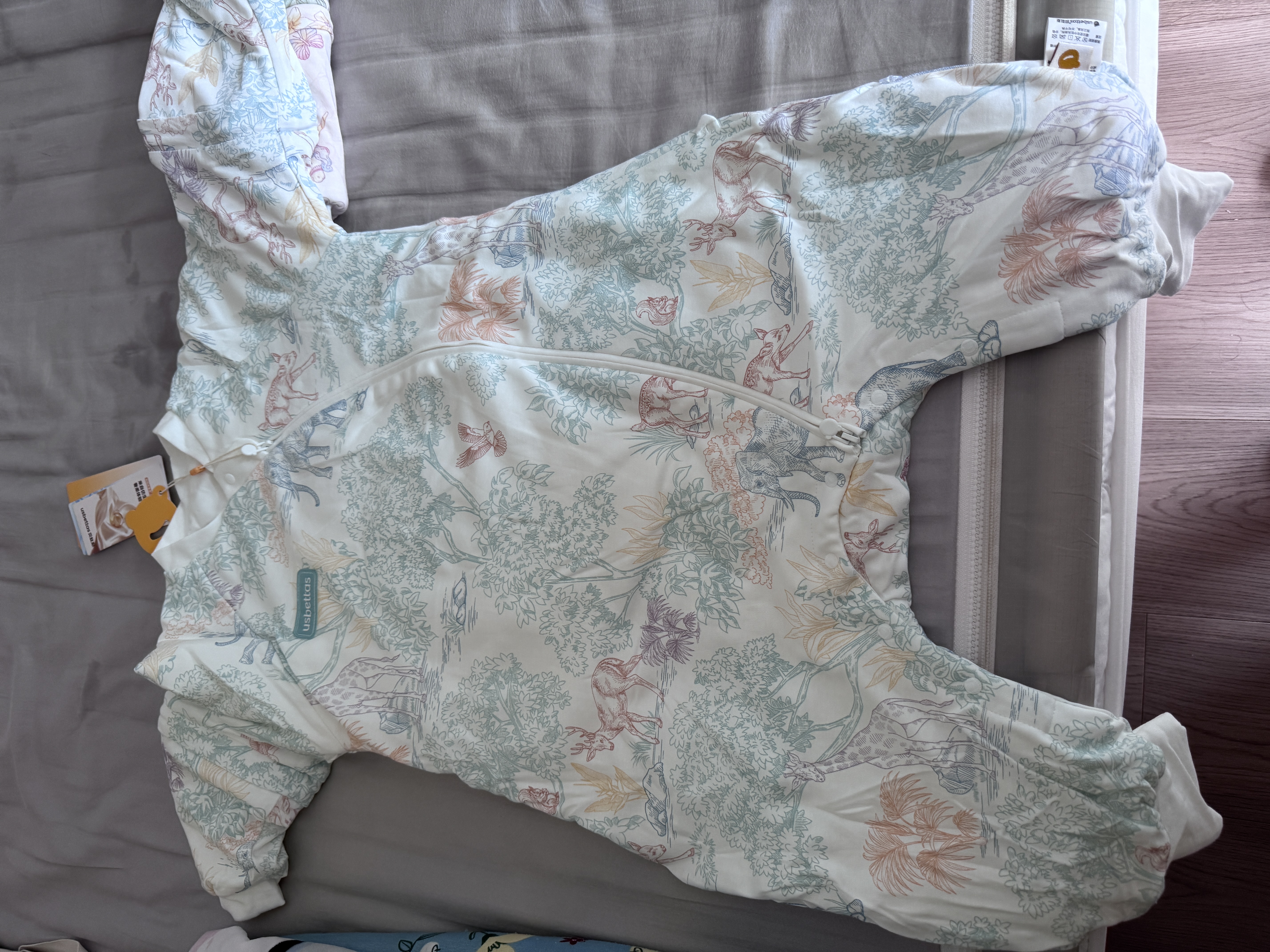 贝肽斯婴儿睡袋暖姜3.0儿童分腿睡袋婴幼儿防踢被睡衣秋冬中厚 花语M 实拍图