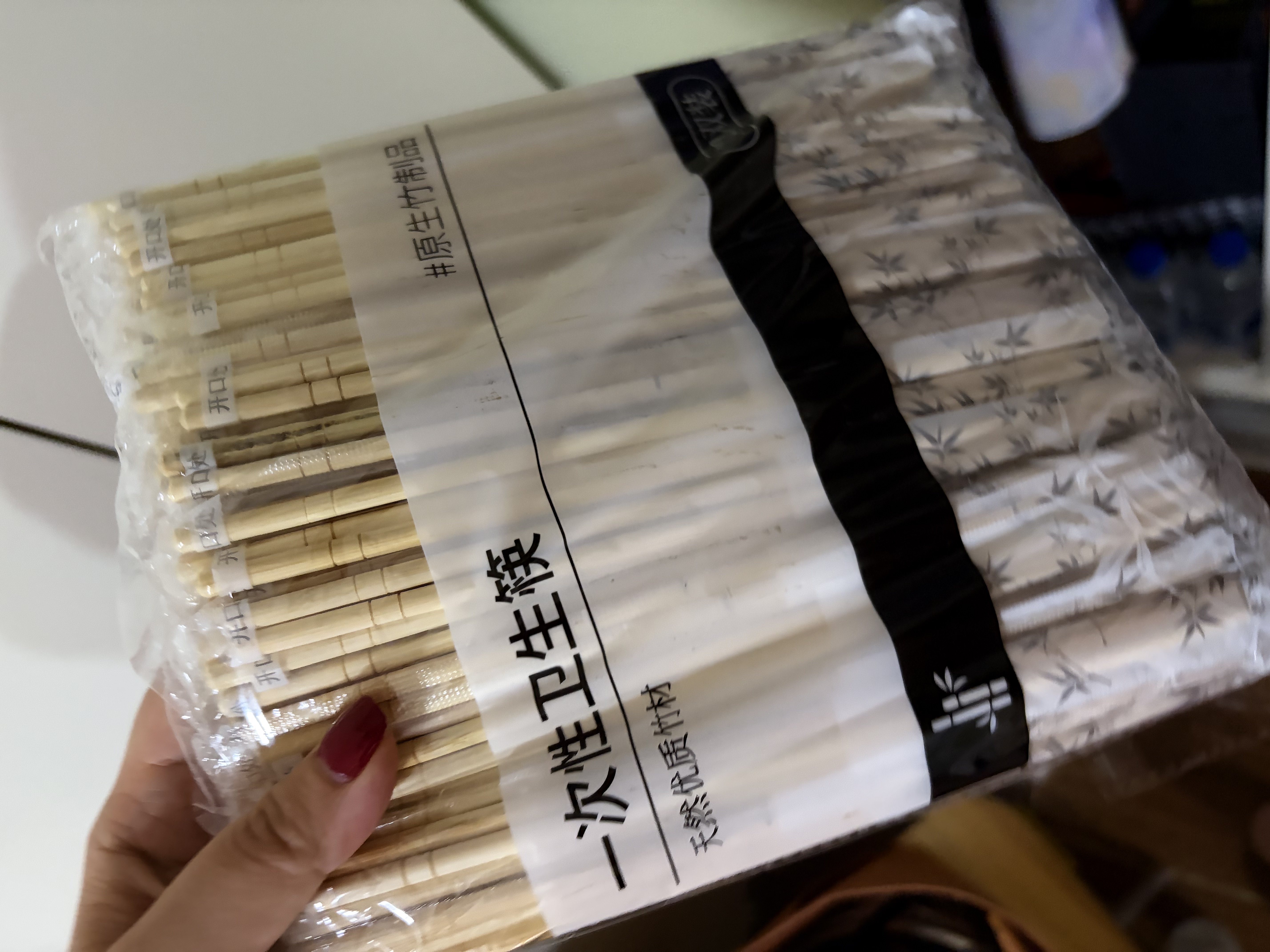 简爱生活一次性筷子100双独立包装家用竹筷方便筷野营快餐方便外卖餐具 实拍图
