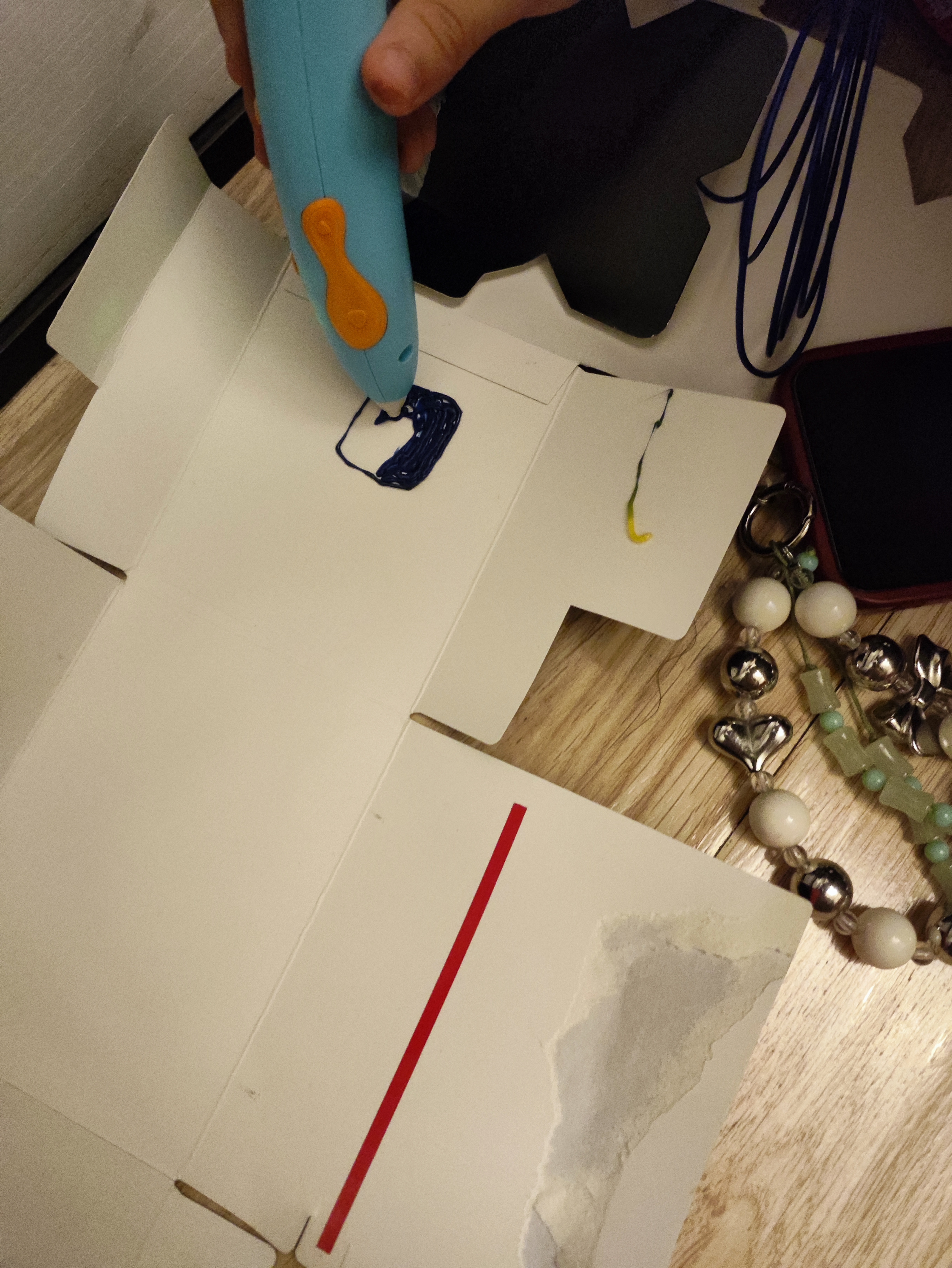 得力小怪兽3D打印笔无线低温高效续航可调温度涂鸦绘画笔DIY启蒙玩具开学赠3色耗材生日毕业礼物 实拍图