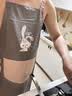 围裙防水防油家用新款厨房工作服时尚可爱洋气上班围腰做饭 背带【紫兔】可擦手 实拍图