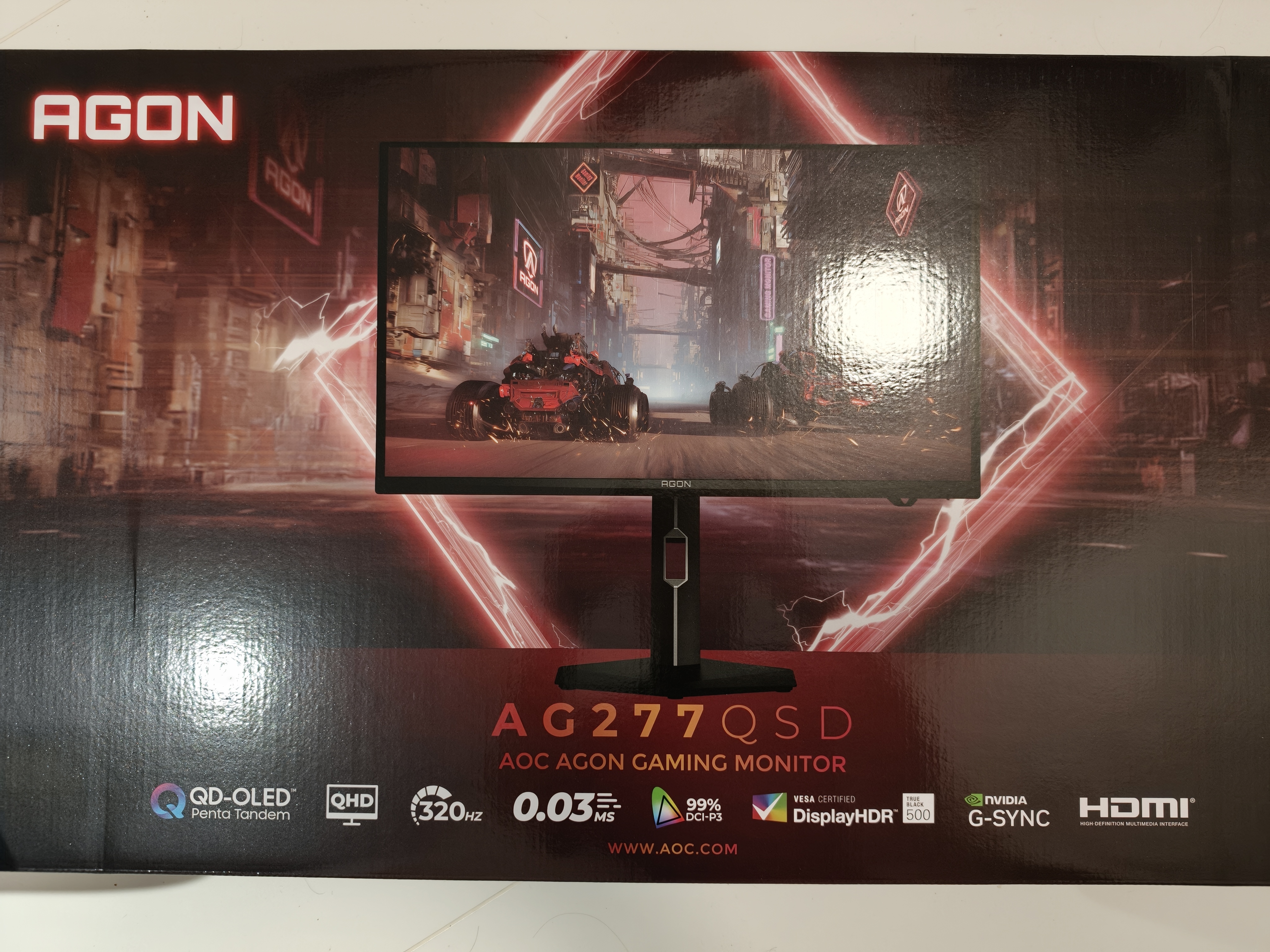 AOC爱攻昊天27英寸2K OLED 320Hz五层堆叠 BlackAR镜面抗反抗眩 色准王HDR500电竞显示器AG277QSD 实拍图