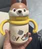babycare儿童保温杯水壶吸管杯大宝宝学饮杯不锈钢三合一上学600ml 实拍图