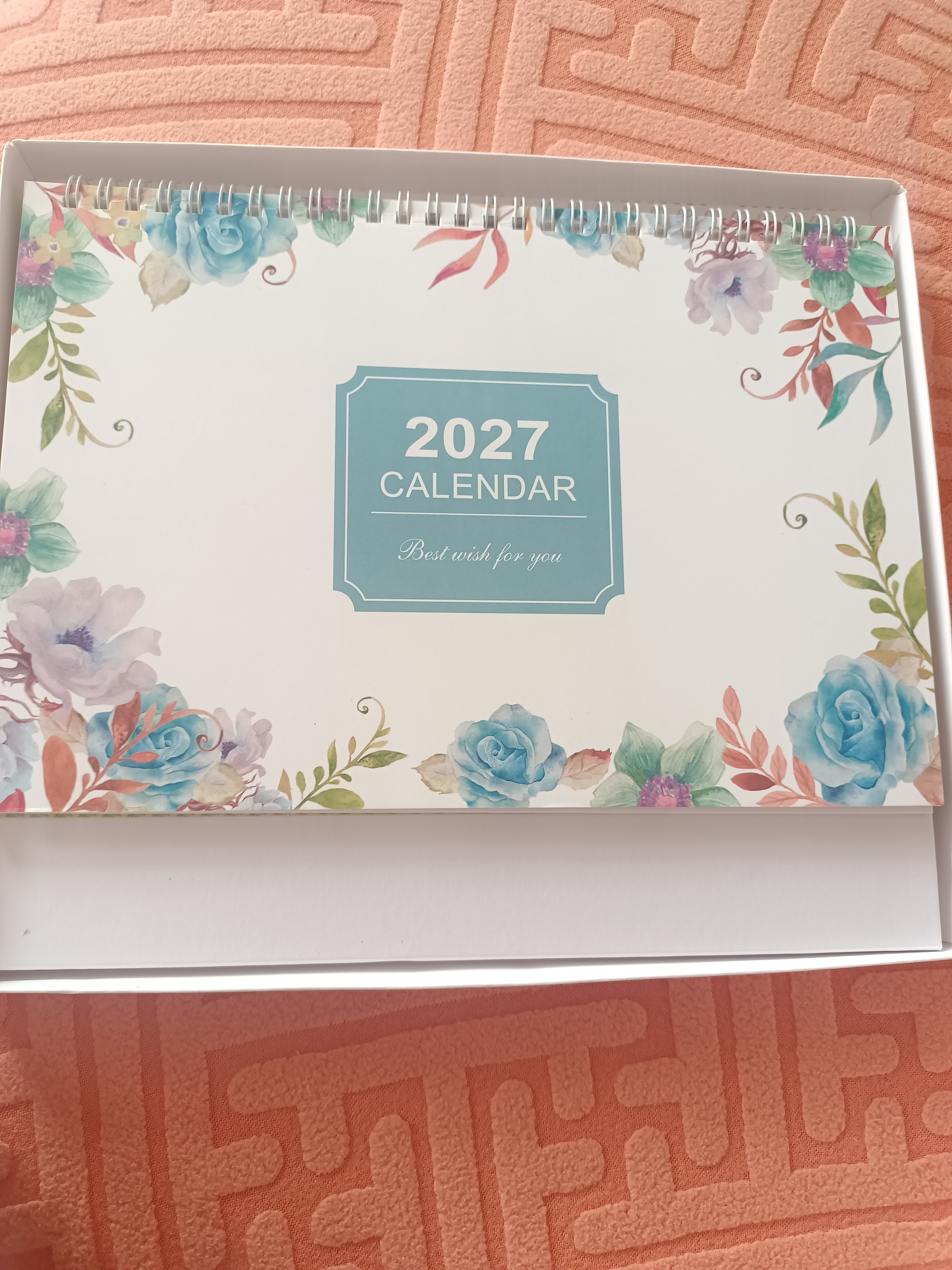 朗捷（longe）台历2026年日历马年月历大格子书写计划本式年历简约办公桌面日历摆件桌历定制 百花齐放（当月+27全年） 实拍图