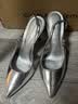 CHARLES&KEITH质感链条尖头高跟凉鞋子女鞋生日礼物送女友CK1-60280377 Silver银色 37 (235) 实拍图
