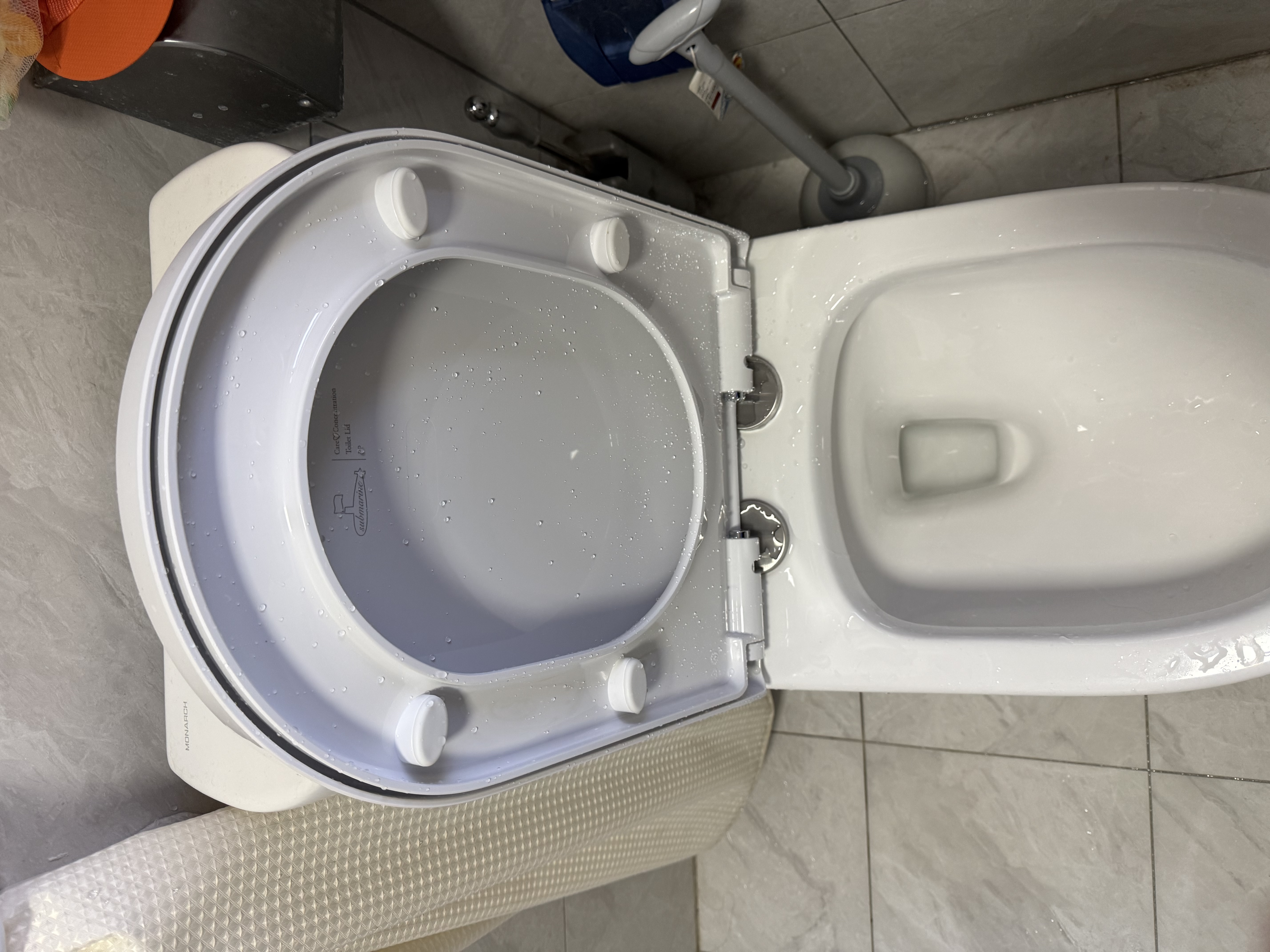 潜水艇马桶盖通用坐便器盖子家用加厚盖板老式抽水马桶圈器配件缓降 U型耐压圆底座快拆款MG2 实拍图