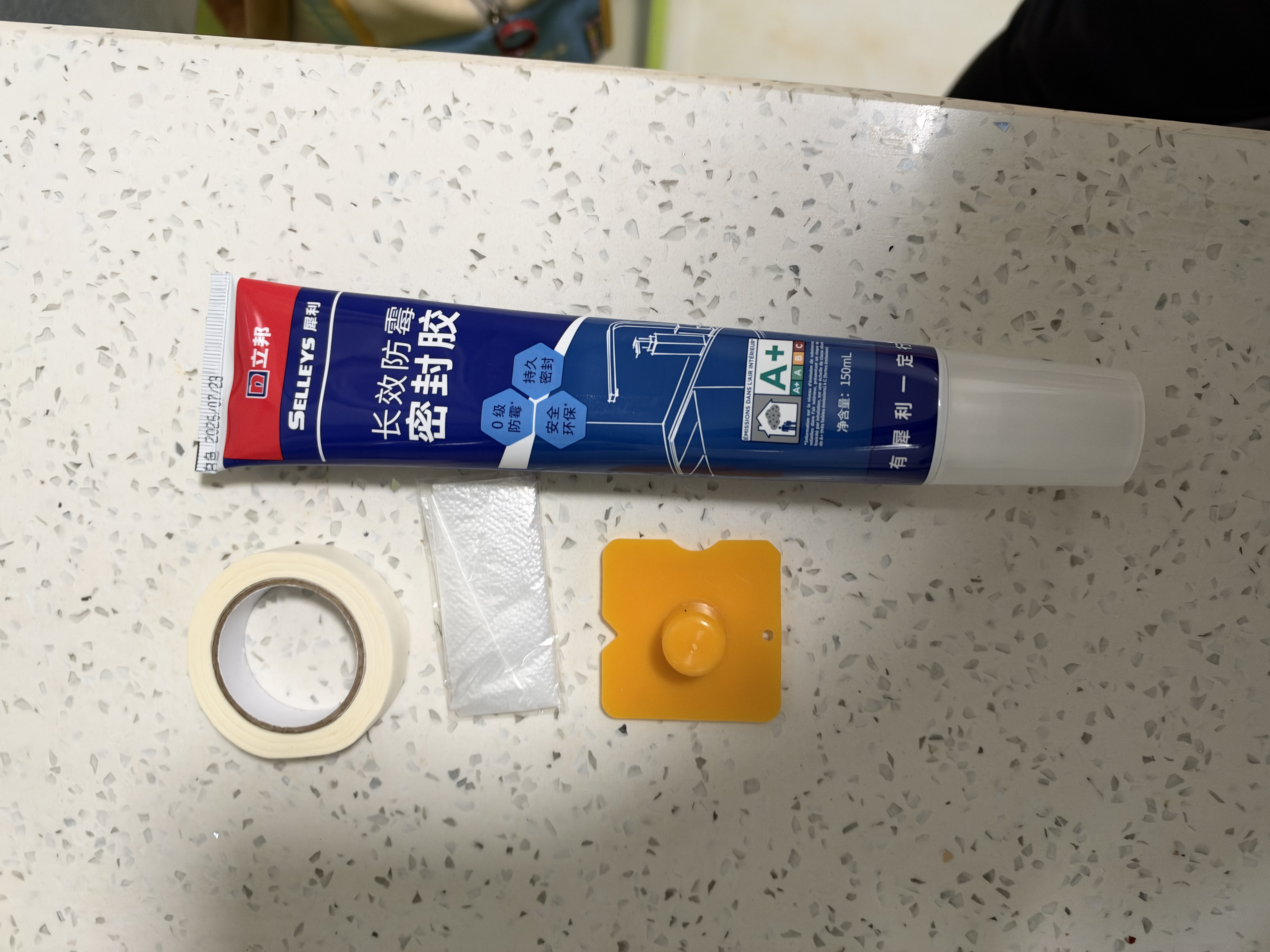 立邦 防霉玻璃胶防水密封胶厨卫台盆马桶美容胶 白色150ml 实拍图