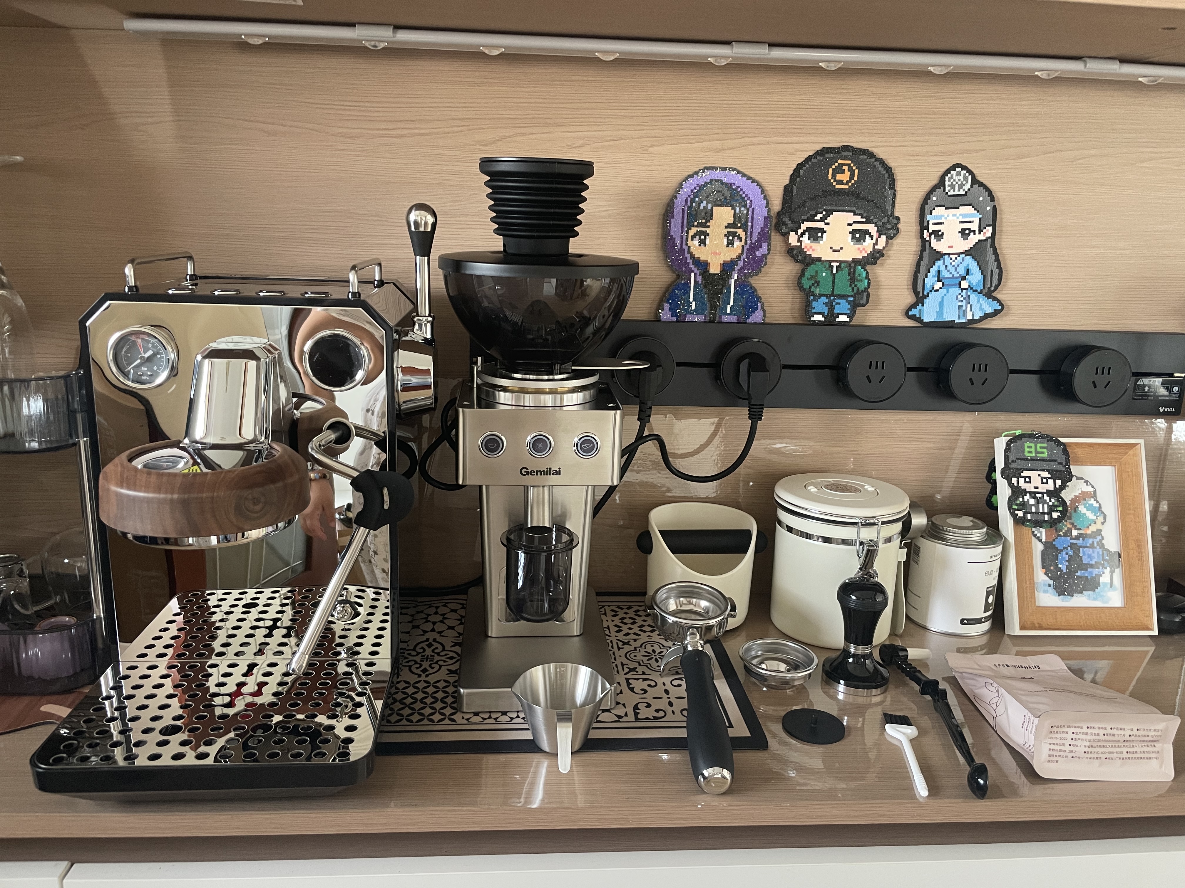格米莱（Gemilai）【保价双11】猫头鹰G3006A咖啡机 家用半自动咖啡机小家电美式浓缩 冷热双萃一机全享 【咖磨套装】3006A水镜银+9015C 实拍图