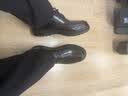 百丽男鞋通勤商务皮鞋真皮牛皮褶皱增高休闲皮鞋A1373AM5 黑色 44 实拍图