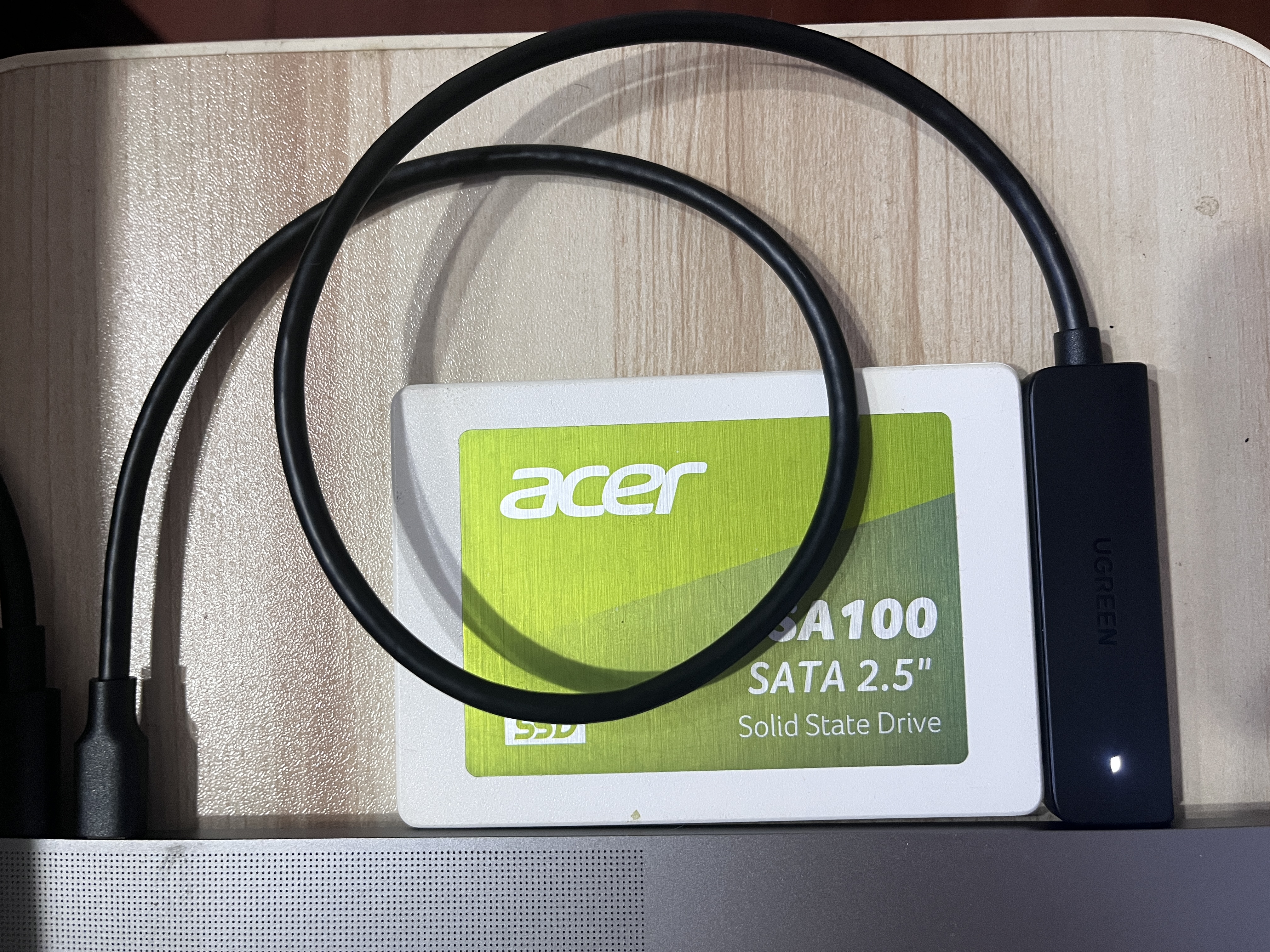 绿联 Type-C转SATA转换器 USB-C3.0转SATA硬盘转接线 2.5英寸硬盘数据连接线适用笔记本电脑易驱线 实拍图