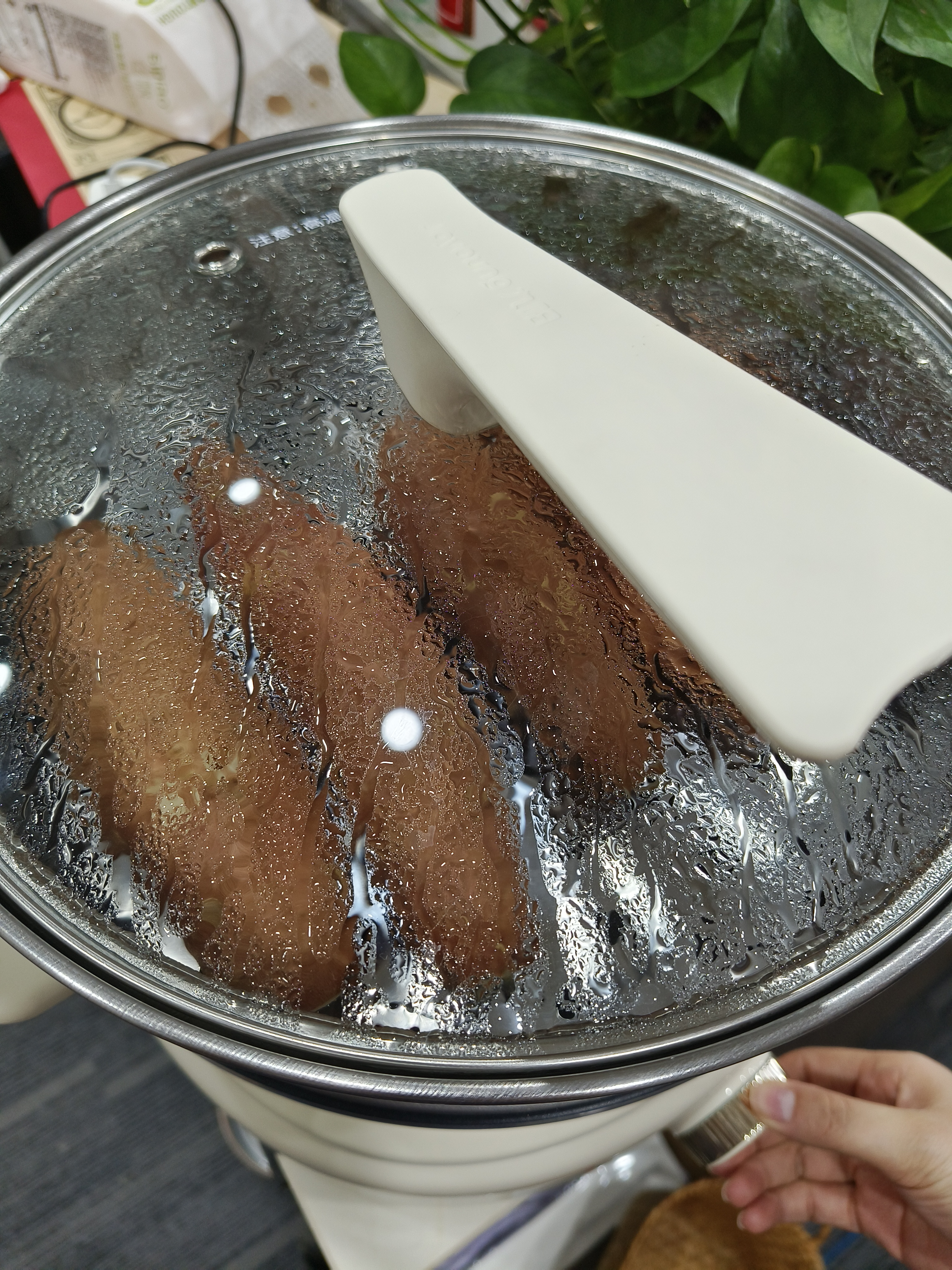 九阳（Joyoung）电火锅家用电蒸锅大功率上蒸下煮分体式火锅专用锅多功能5L大容量电煮锅蒸屉款G525S 实拍图