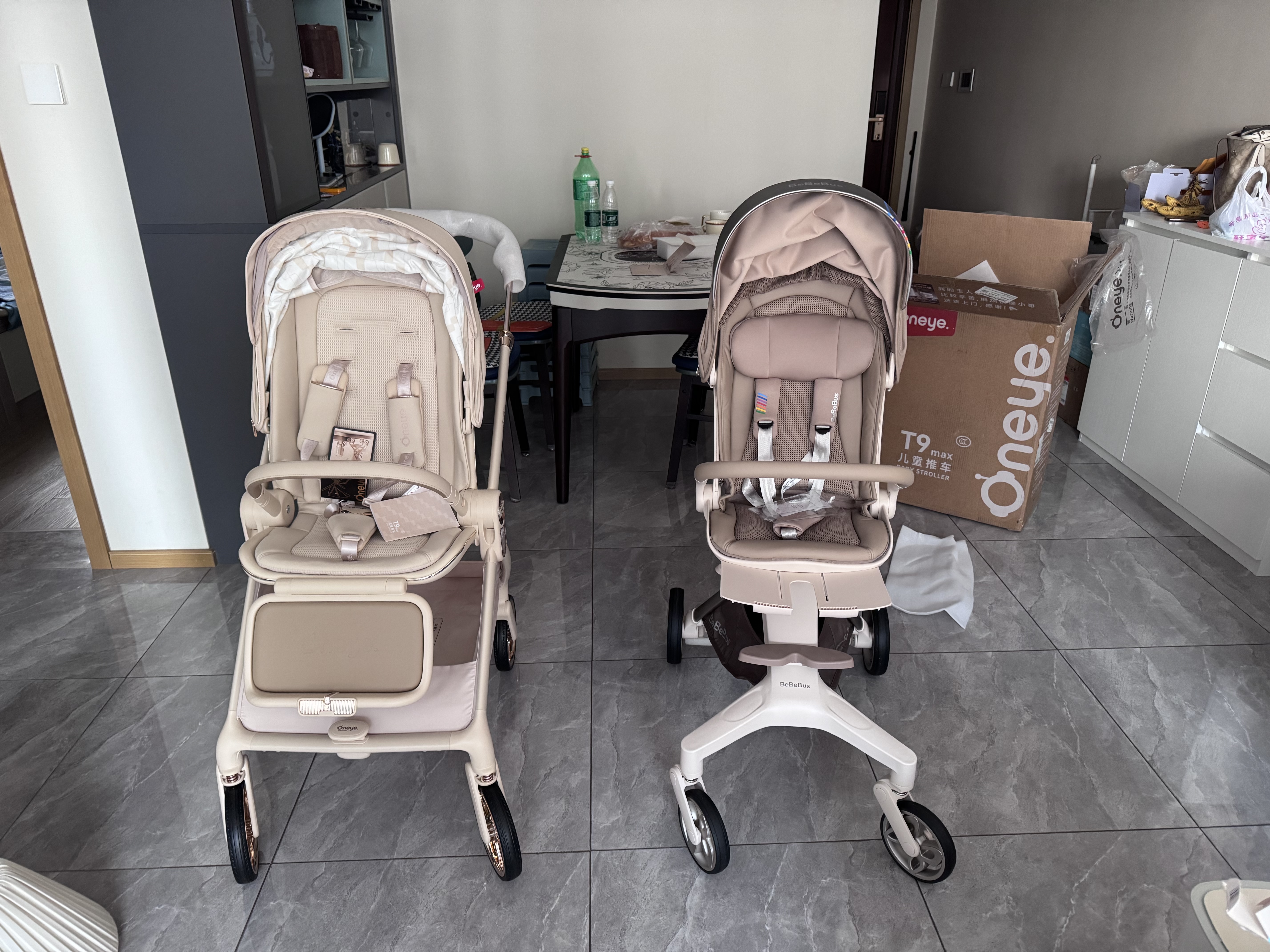 丸丫T9max婴儿推车双向轻便可坐可躺折叠四轮避震新生儿高景观香槟金 实拍图