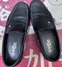 红蜻蜓镂空皮鞋夏季爸爸一脚蹬透气商务休闲皮鞋男WTA428601L黑色39 实拍图