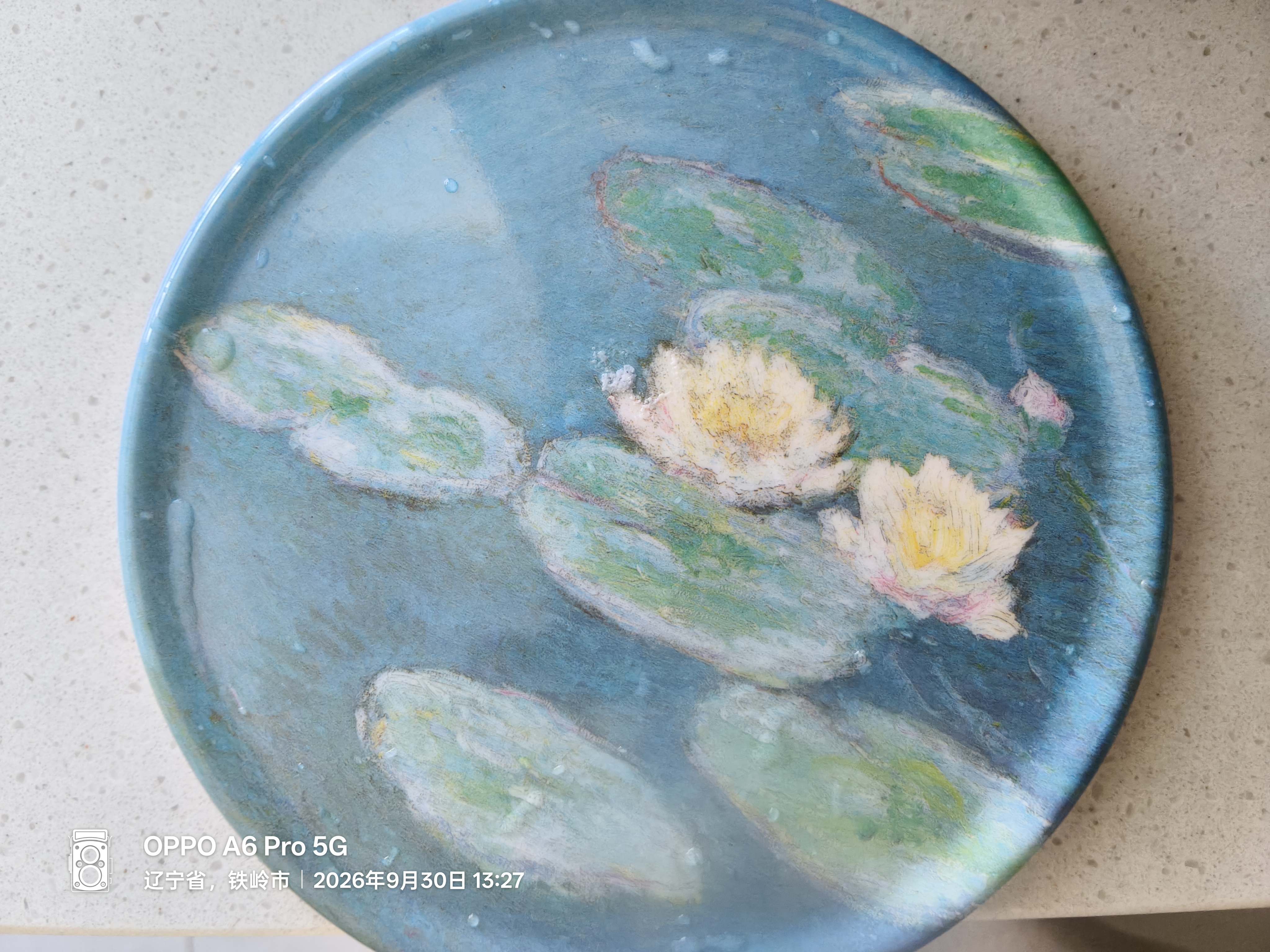 世界名画隔热餐垫8个装防烫密胺垫仿瓷隔热垫盘子锅垫餐桌垫彩盒 名画混款(挑款请备注)-带木架 实拍图