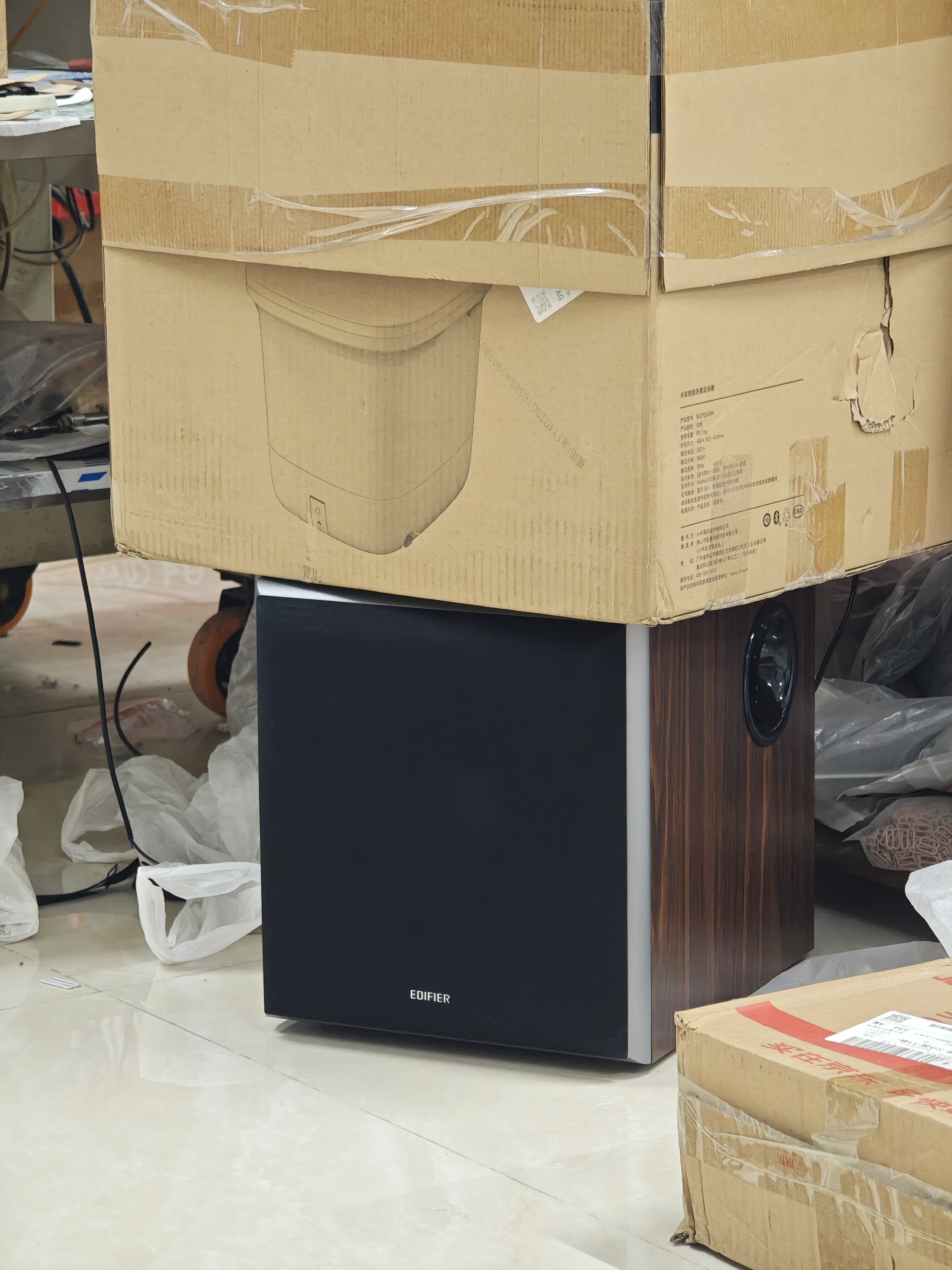 漫步者（EDIFIER）T5低音炮【独家胡桃木】音响2.0独立有源音箱播放器ktv功放客厅家庭影院黑胶电脑电视音箱中秋礼物 T5胡桃木+S1000MKIII胡桃木 实拍图