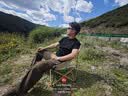 原始人（The Primitive）户外折叠椅露营椅子躺椅便携折叠月亮椅小凳子折叠凳钓鱼凳 热卖-经典款卡其【加大底座+绷带加固】 实拍图