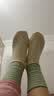 睡觉穿的袜子夏季艾草空调袜睡眠专用护脚保暖居家地板袜套睡眠袜 混色 【2双装】绿色+卡其 2双 均码 舒心睡眠/夏季空调袜 实拍图
