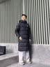 准者（RIGORER）长款羽绒服男2026秋冬新款连帽保暖防风加厚运动户外休闲情侣外套 纯正黑 L (175) 实拍图