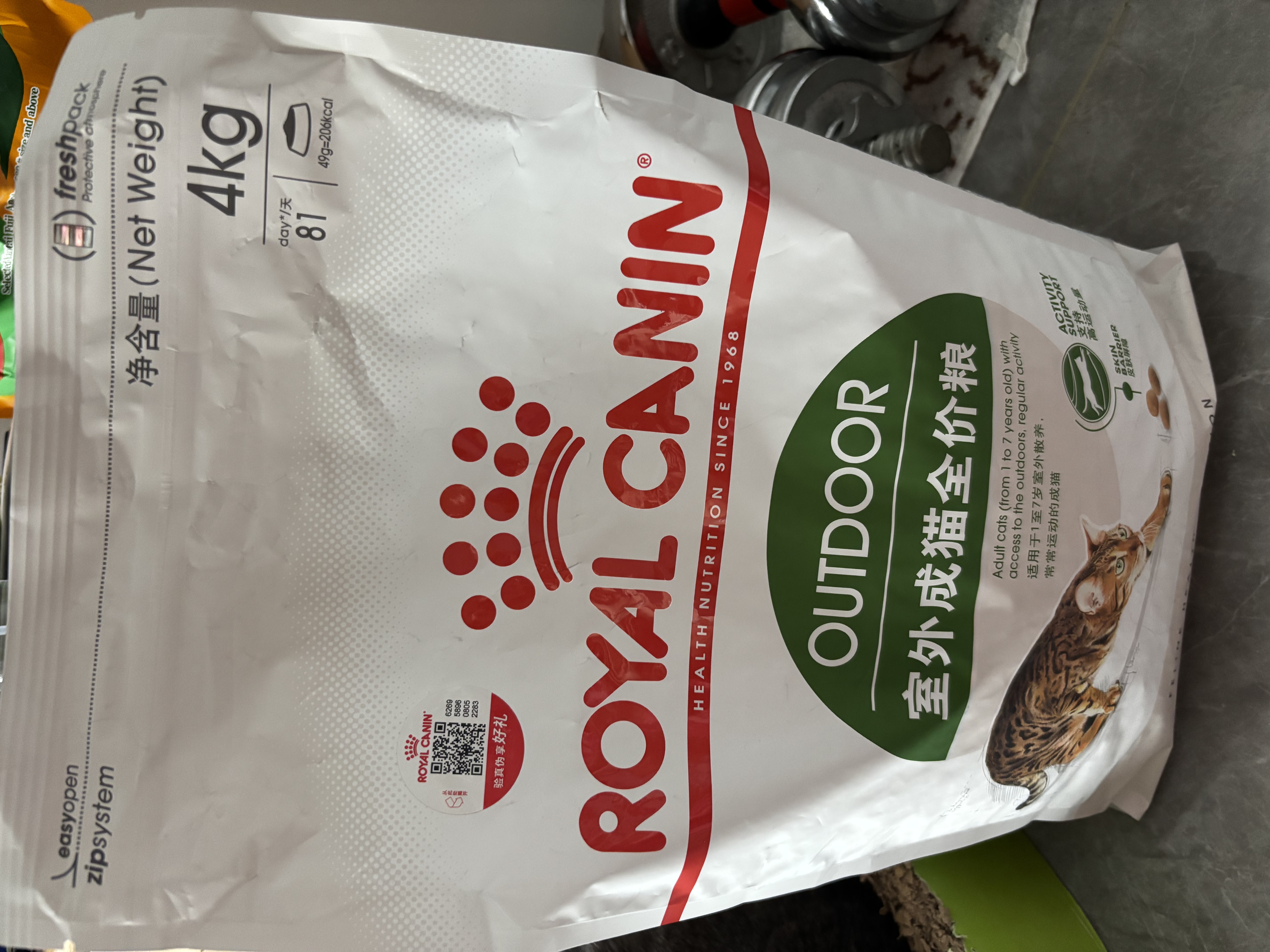 皇家猫粮 成猫猫粮 户外成猫 O30 通用粮 12月以上 4KG 实拍图