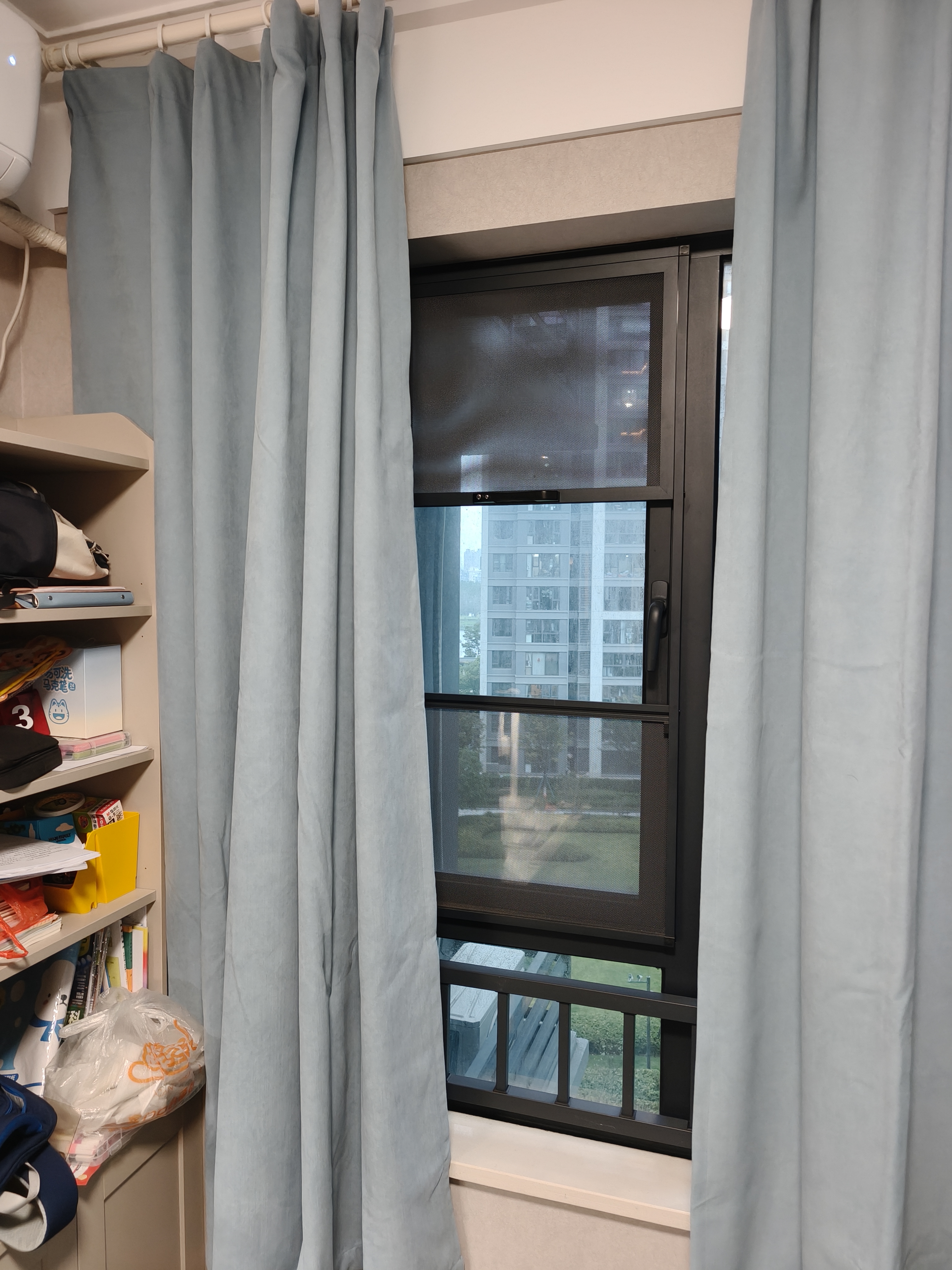 水星家纺窗帘家用遮光10A抗菌双面雪尼尔加厚遮光遮阳窗帘250宽*200高cm绿 实拍图