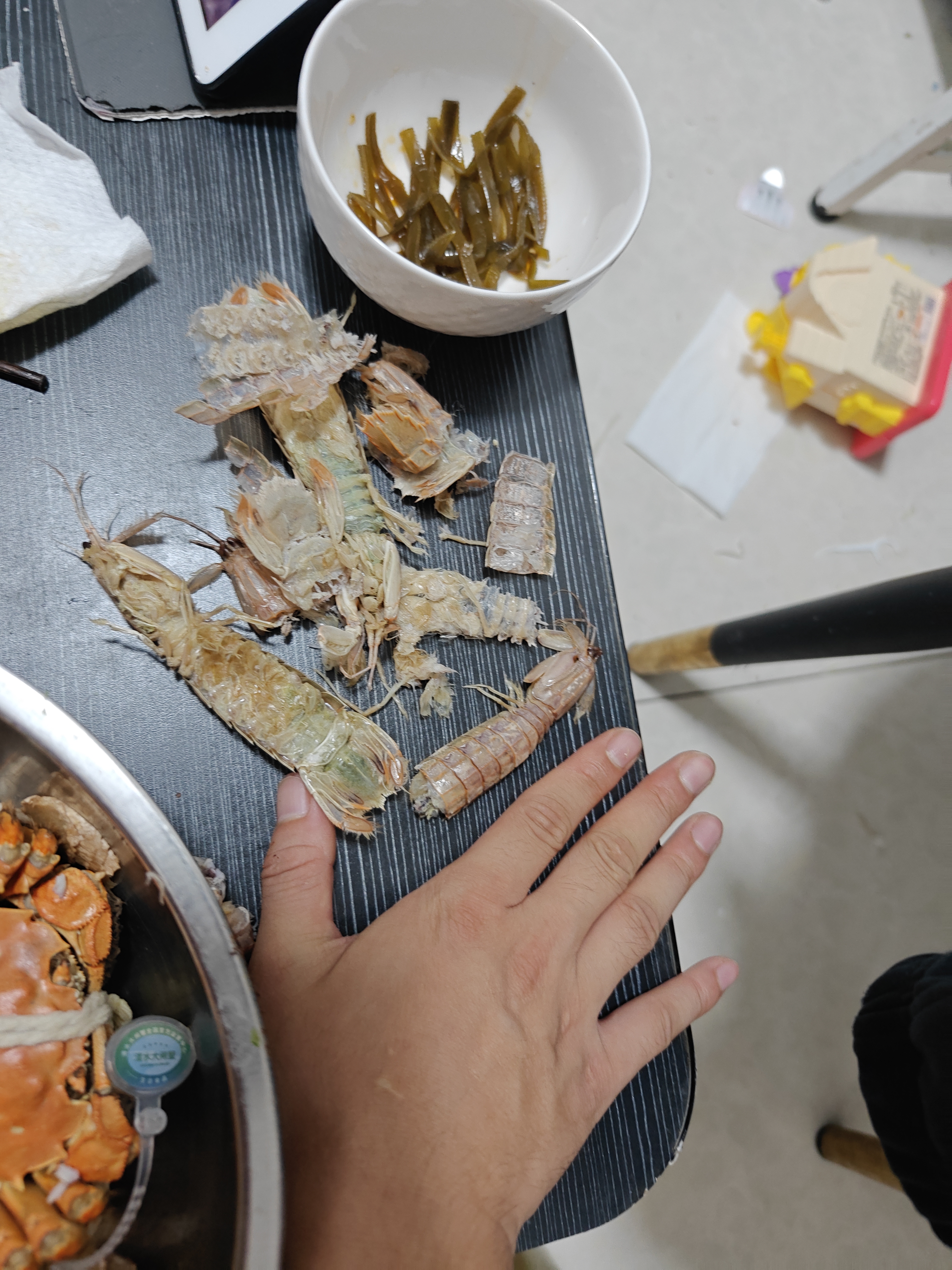 缤鲜全母皮皮虾鲜活超特大熟冻带膏濑尿虾带籽琵琶虾爬子海鲜水产椒盐 1000g(净重)  约10cm 【鲜活现煮 条条满膏】送海盐 实拍图