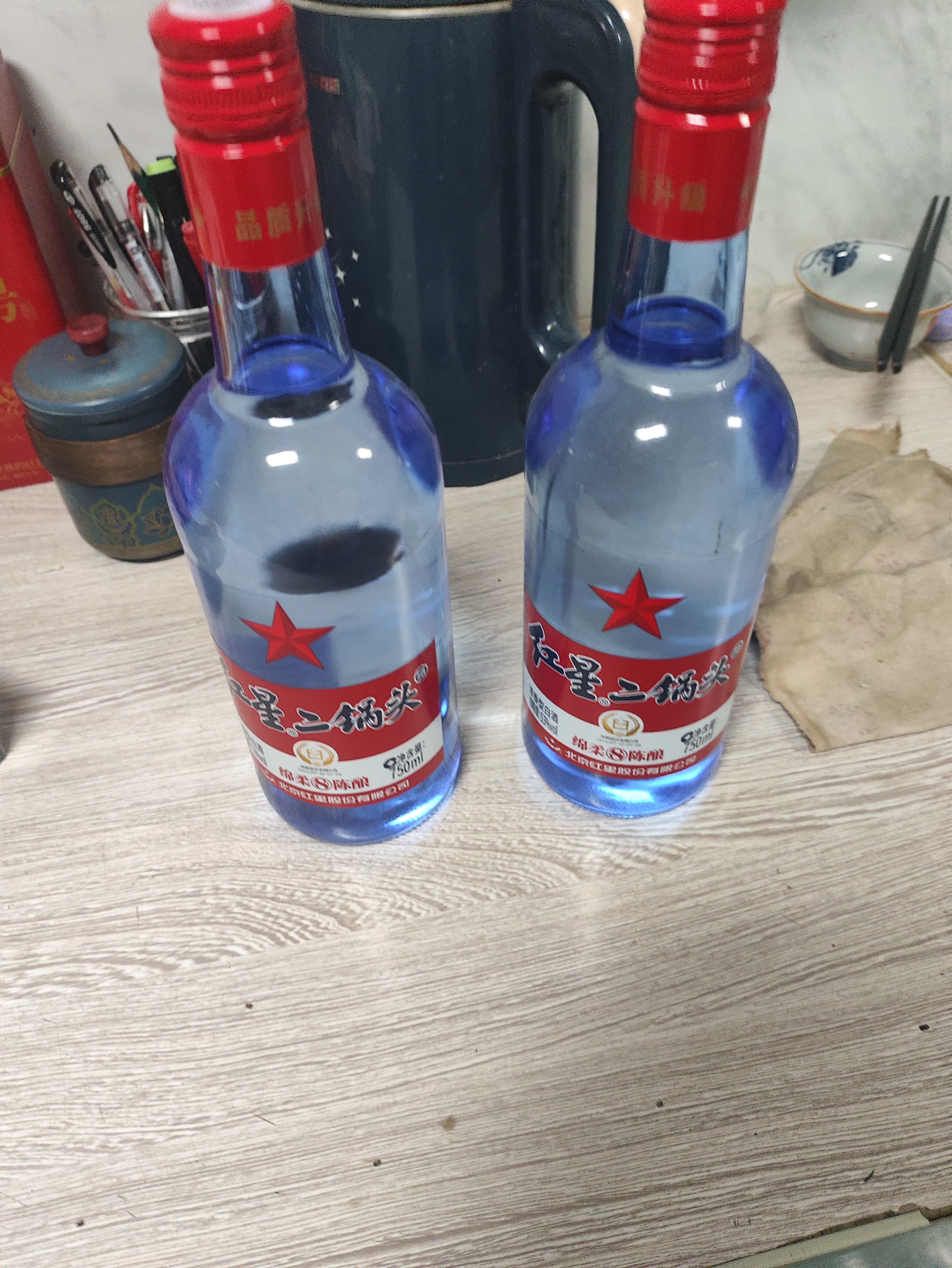 红星二锅头 蓝瓶绵柔8陈酿 清香型白酒 53度 750ml 双瓶装超值组套 实拍图