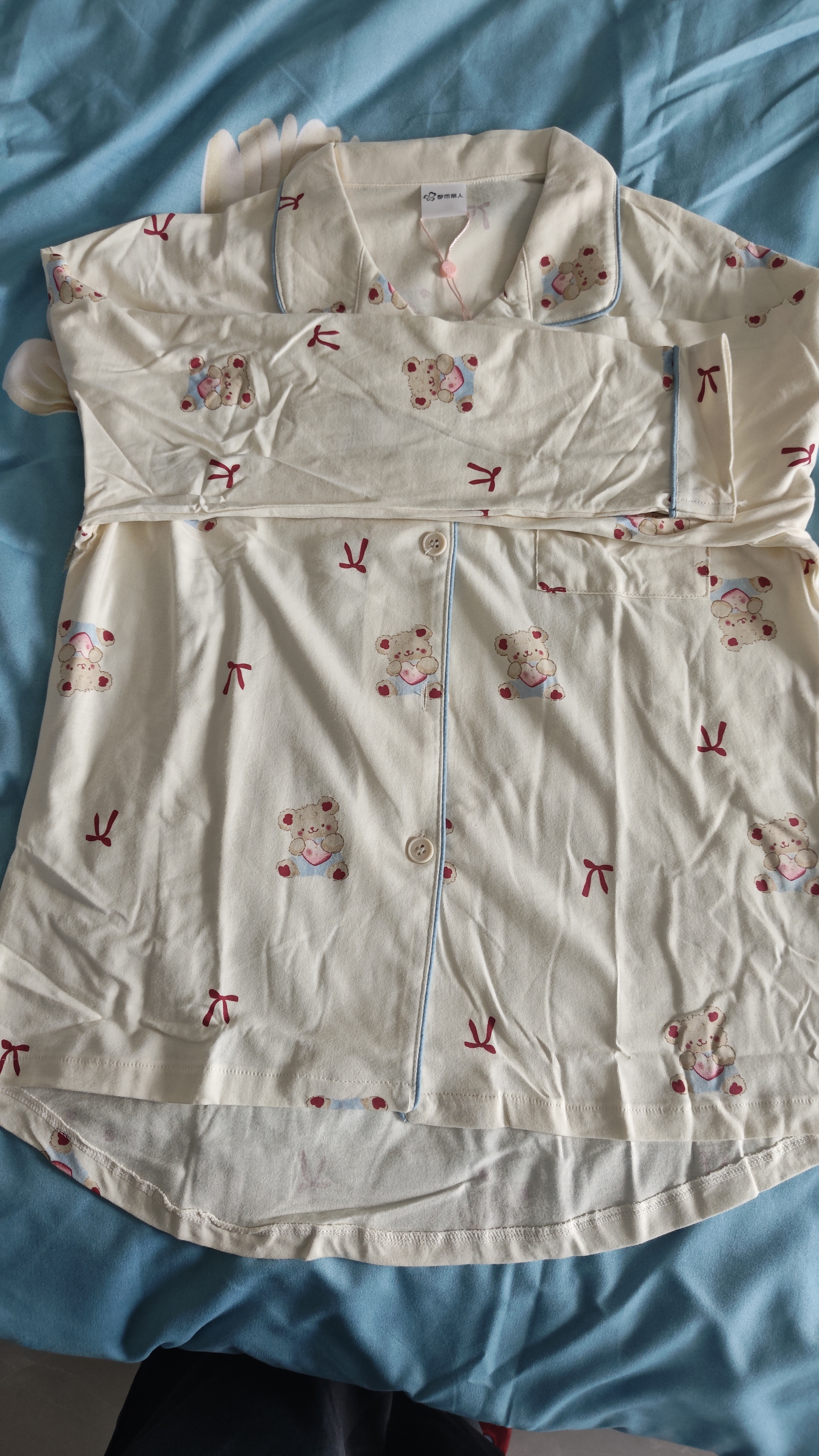 都市丽人【婴儿棉防螨抑菌】100%纯棉女士睡衣女长袖长裤家居服可外穿L 实拍图