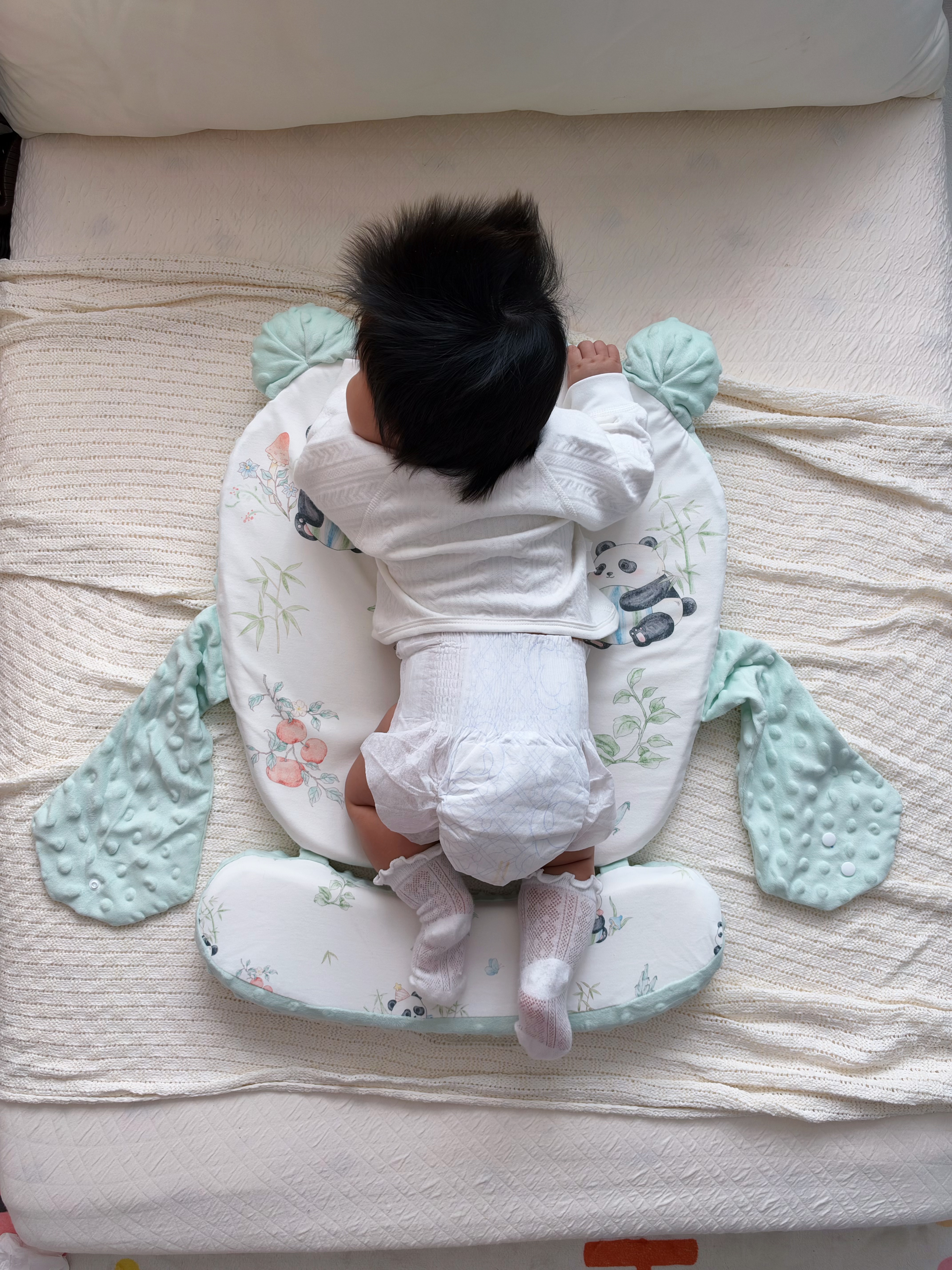 ipoosi斜坡枕婴儿防宝宝吐奶新生儿0 12个月躺喂趴睡哺乳斜坡垫双面可用 实拍图