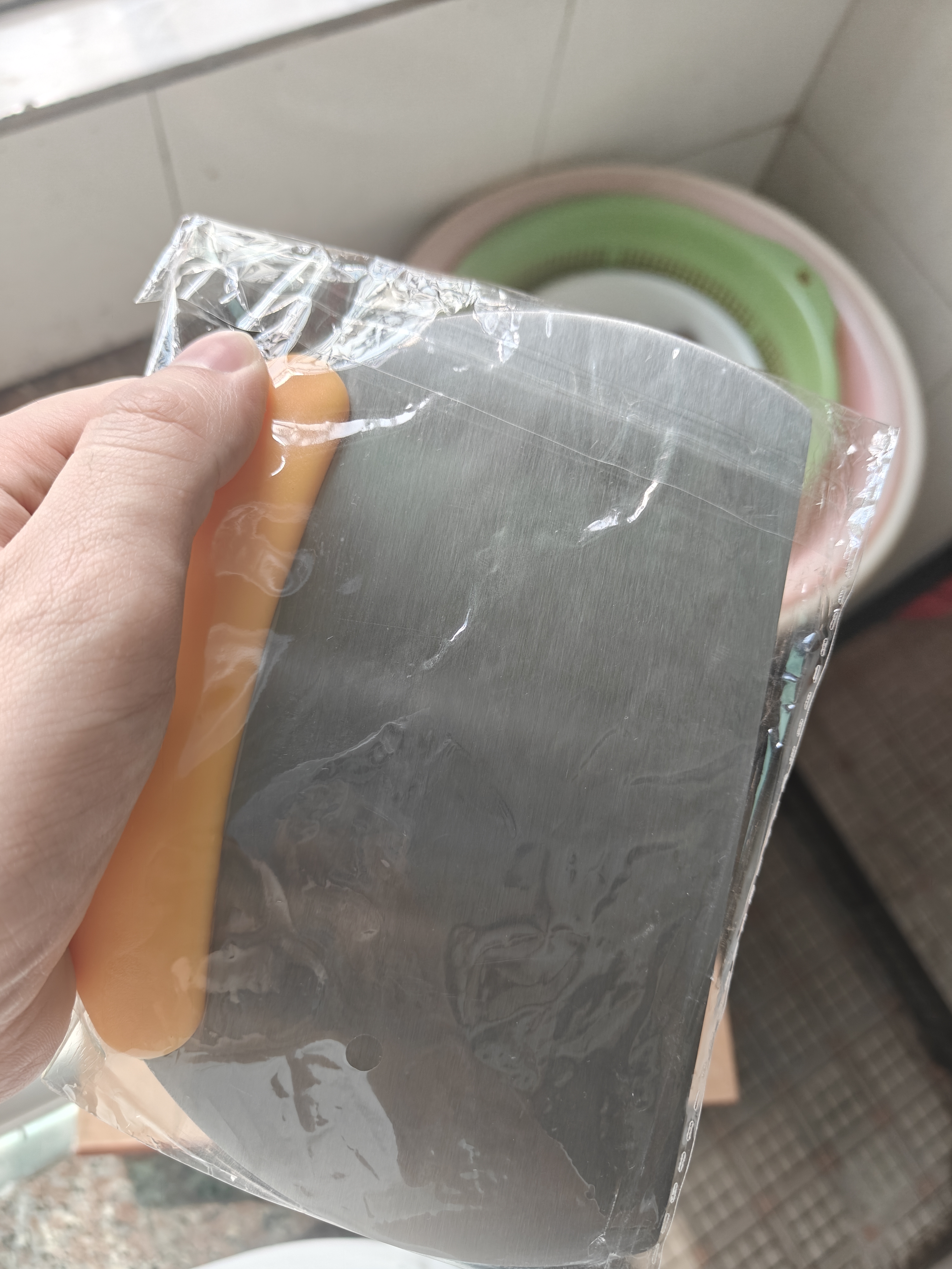 双枪（Suncha）不锈钢切面刀刮板不粘刮刀带刻度烘焙工具馒头蛋糕吐司肠粉分切刀 实拍图