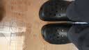 名创优品（MINISO）洞洞鞋男夏季外穿沙滩凉鞋防滑厚底踩屎感包头凉拖鞋黑色44-45 实拍图