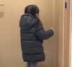 保姆鹅 【风墙】儿童羽绒服宝宝中长款护脸厚款外套保暖童装[NG2664] 炭黑 130 实拍图