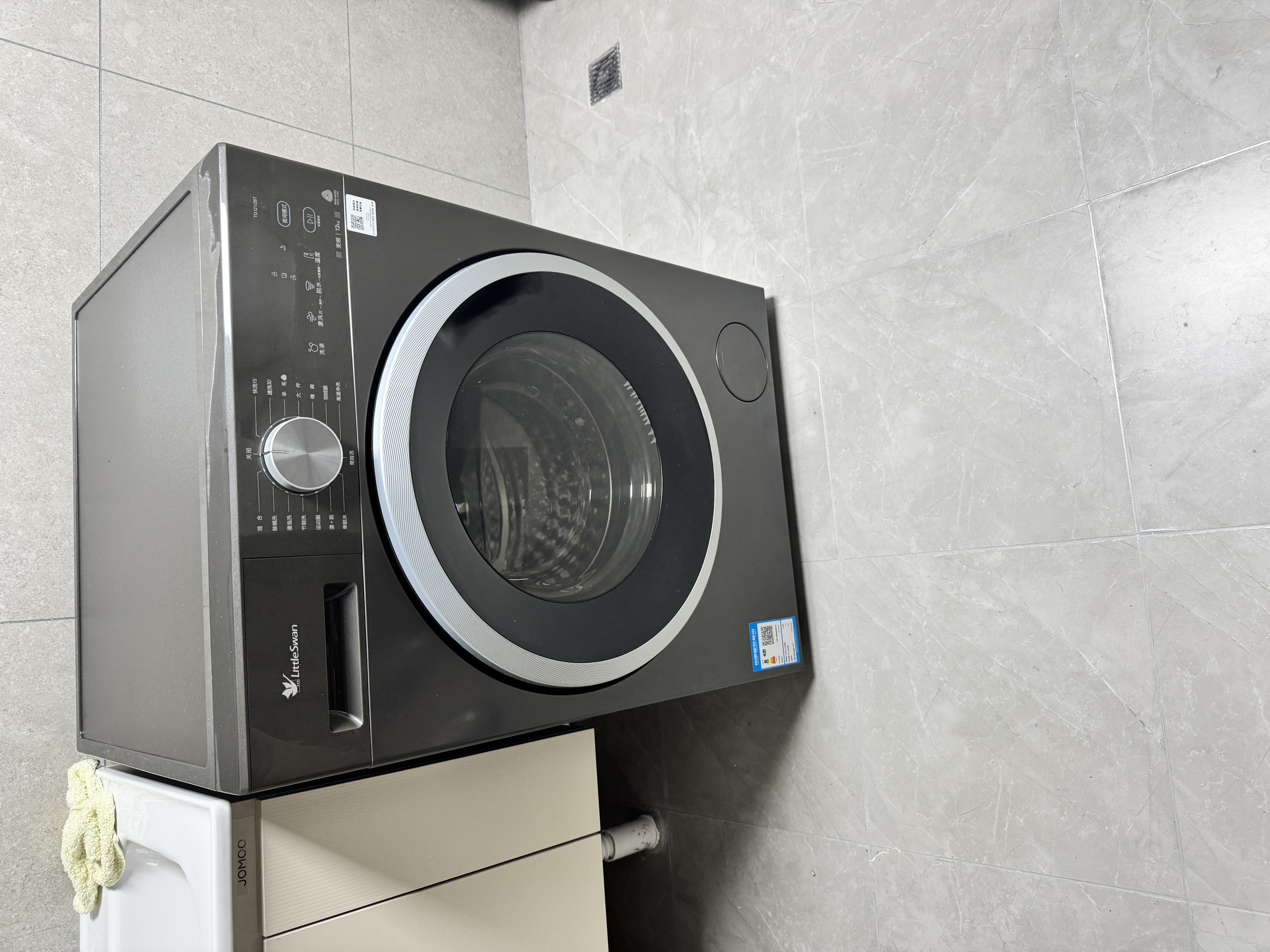 小天鹅（LittleSwan）滚筒洗衣机全自动家用 12KG大容量 纯平自由嵌 TG12V28T 一级能效 出租房宿舍 国家补贴 京东自营 实拍图