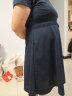 皮尔卡丹（pierre cardin）韩版MM洋气新款2024年夏季纯色polo领短袖收腰连衣裙潮时尚女装 藏青色 2XL(建议130-145斤) 晒单实拍图