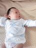 【两件装】人之初新生儿半背衣纯棉和尚服宝宝秋衣上衣初生婴儿衣服春秋夏季 蓝色(单印+满印2件) 59cm 实拍图
