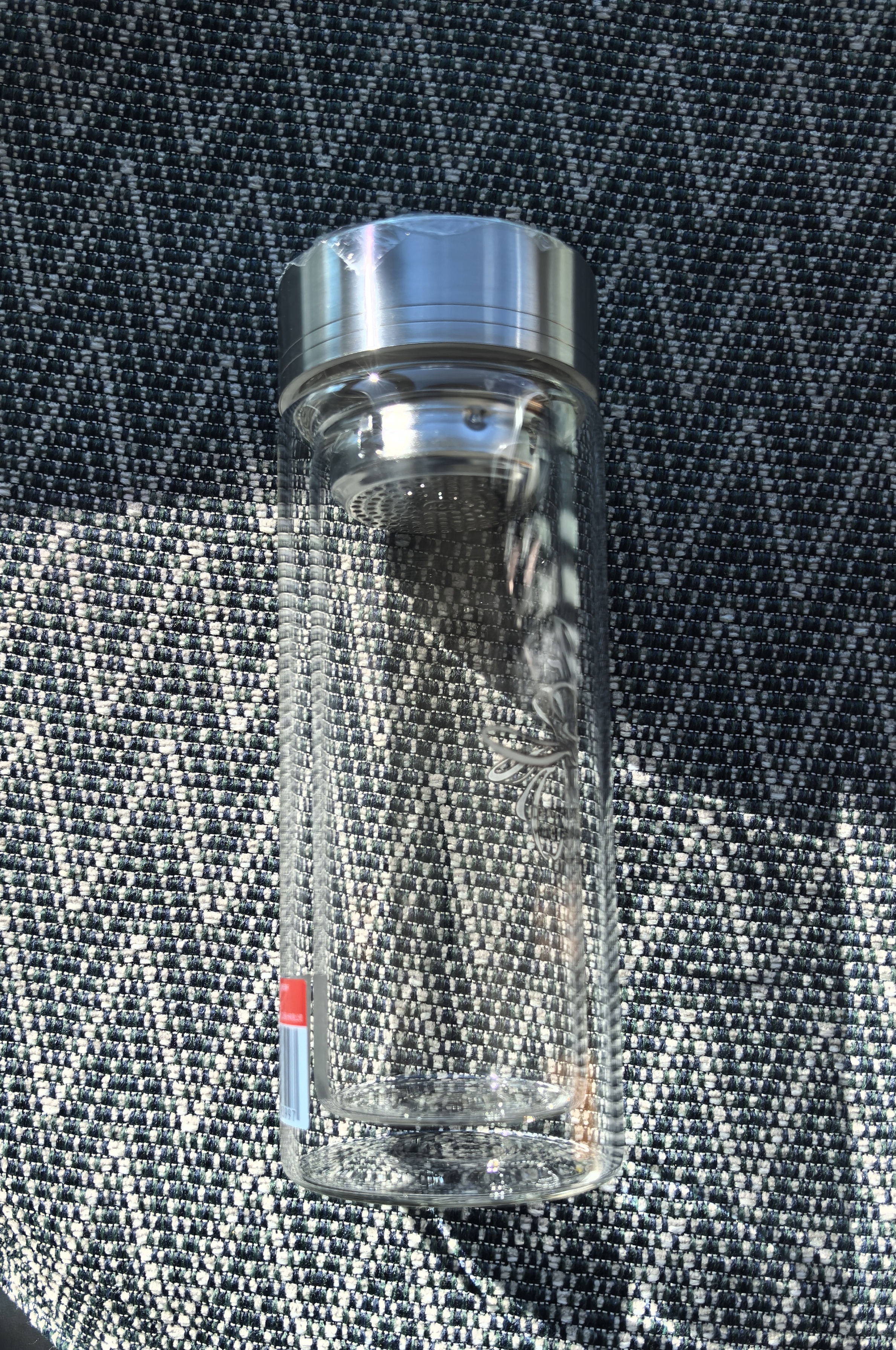 富光双层玻璃杯 高硼硅玻璃泡茶杯子 茶水分离杯 带茶隔商务水杯男士 实拍图
