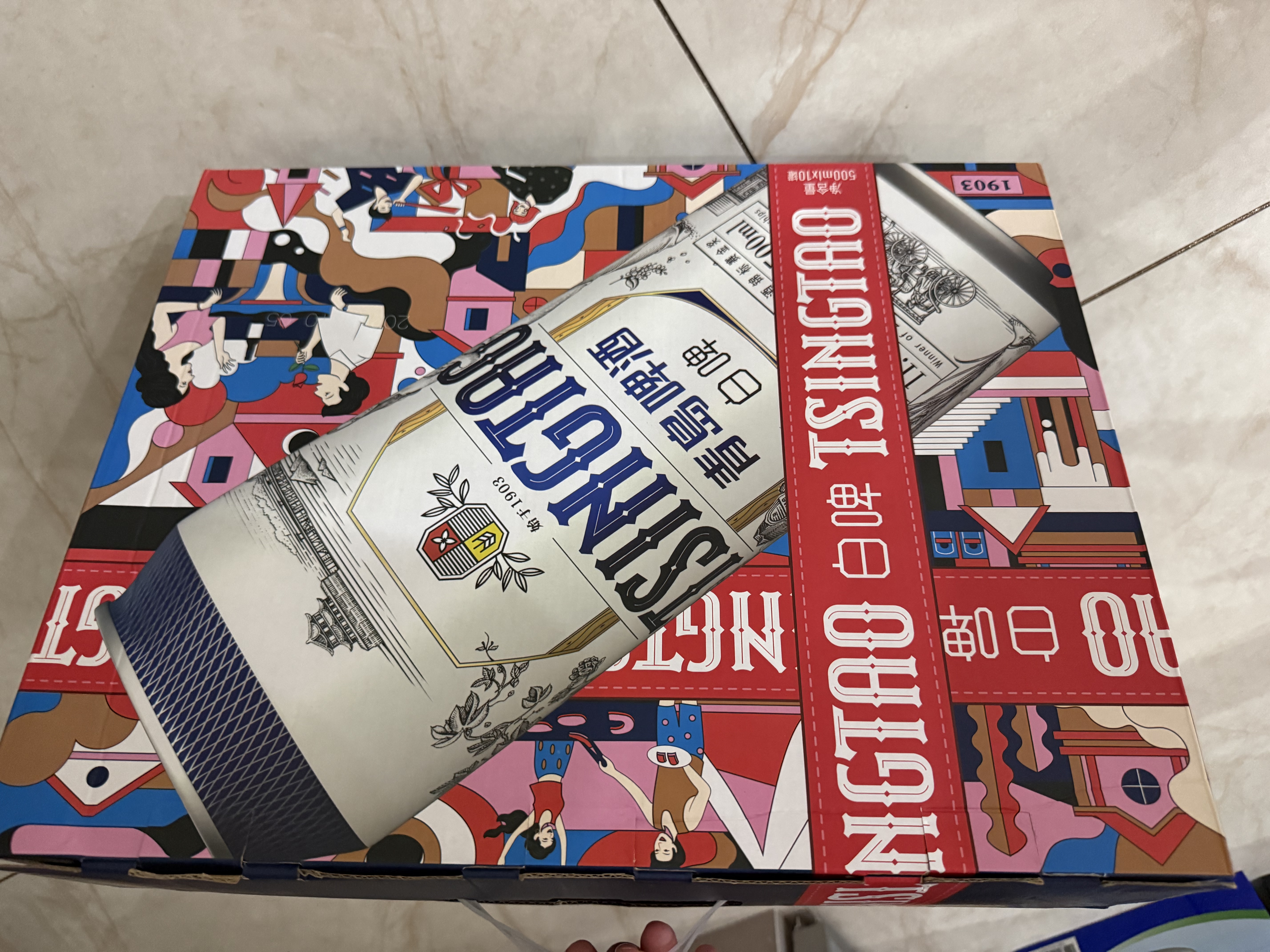 青岛啤酒（TsingTao）全麦白啤 精酿白啤 500ml*10罐 礼盒装 国庆出游 实拍图