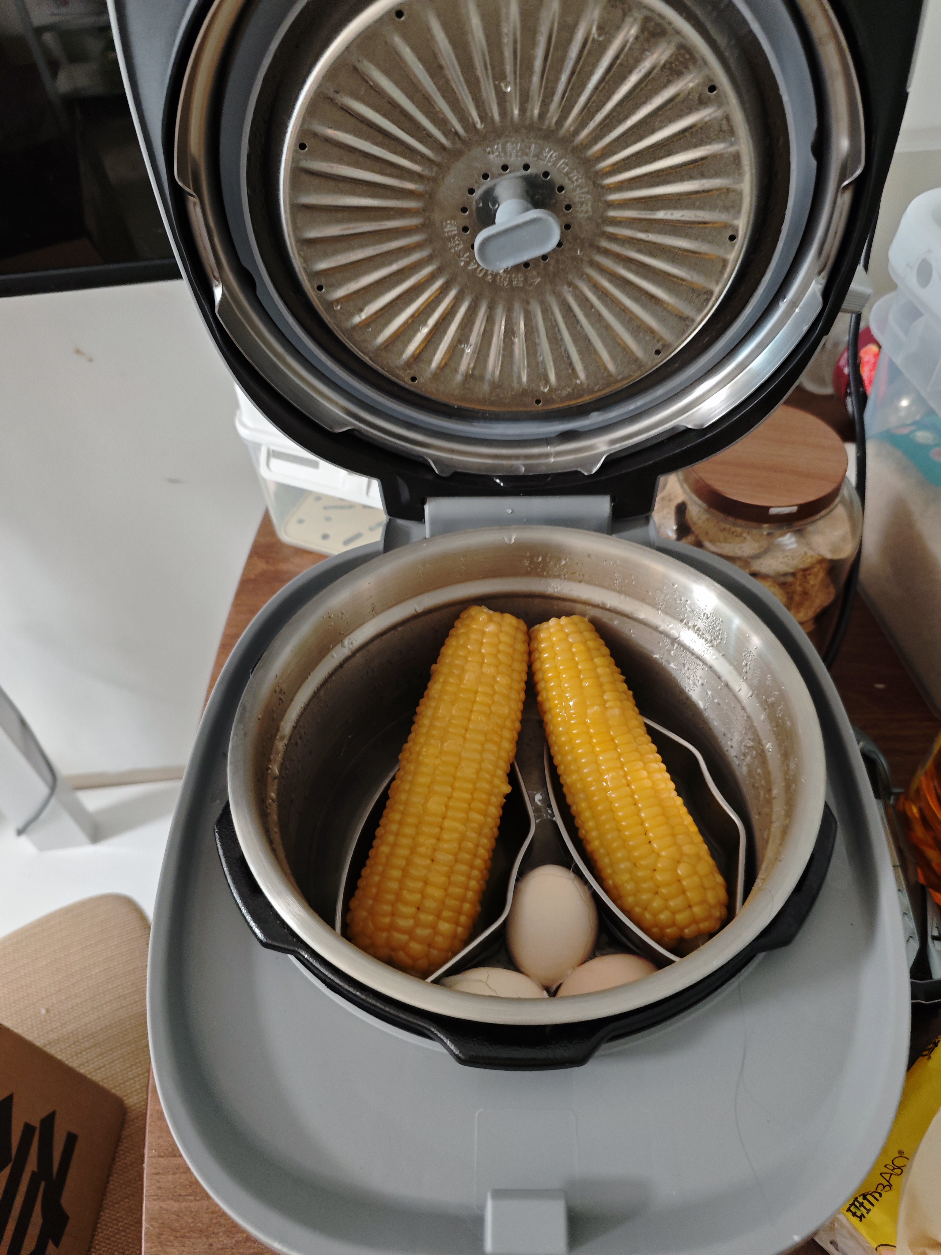 美的（Midea）IH加热大鸭梨AI智能120kPa电压力锅晶钛0涂层高压锅5L多功能新款电饭煲家用4-6人智能预约MY-S6 实拍图