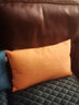 思篇沙发抱枕靠垫客厅加厚纯色亚麻简约汽车办公室腰枕床头靠枕靠背 橙黄色(加厚素色亚麻) 45*45cm抱枕套+枕芯 实拍图