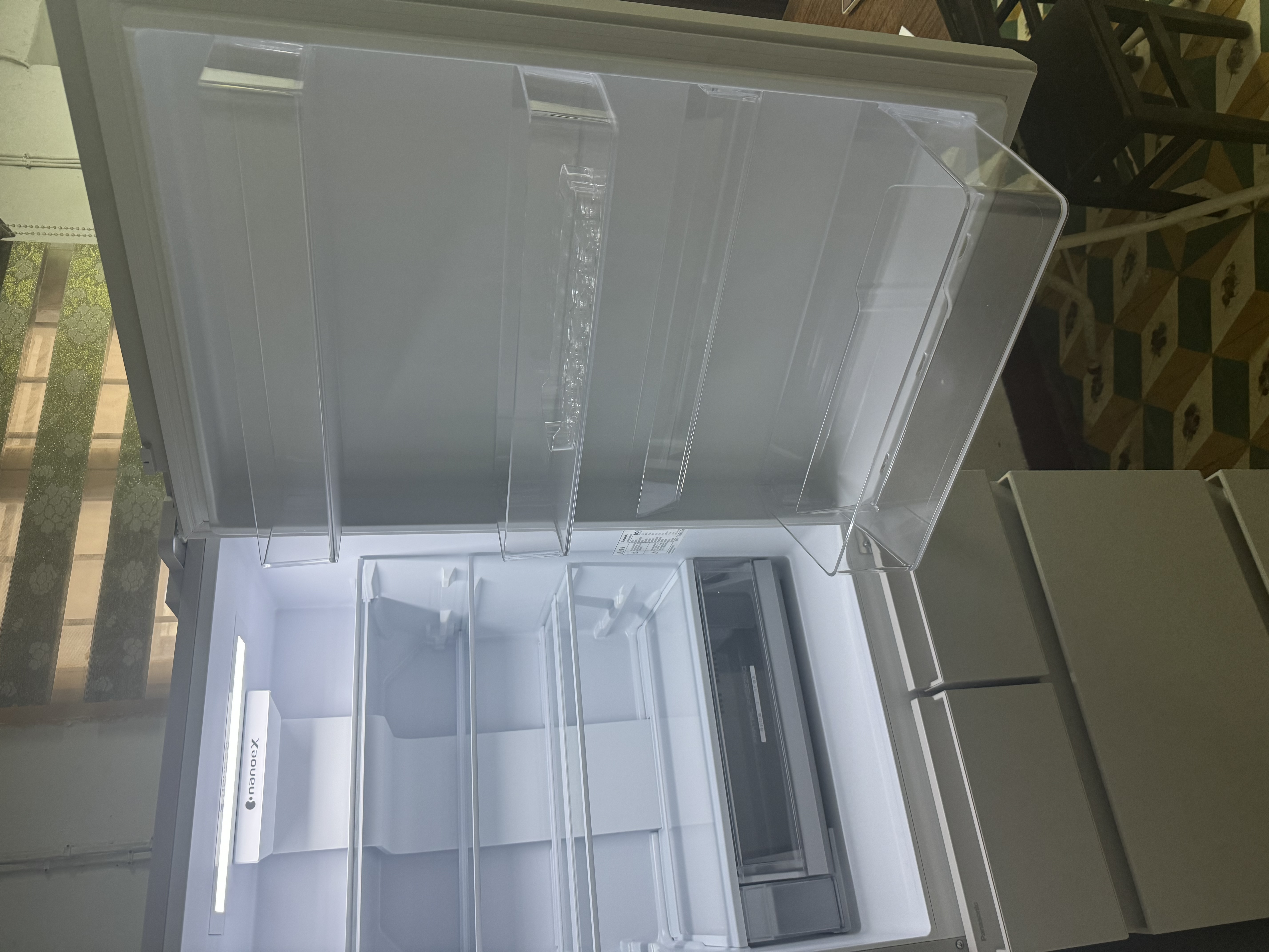 松下（Panasonic）小冰糕3.0 450L日式五门冰箱多门小户型家用嵌入式无霜自动制冰新一级能效NR-EE45XB-C 实拍图
