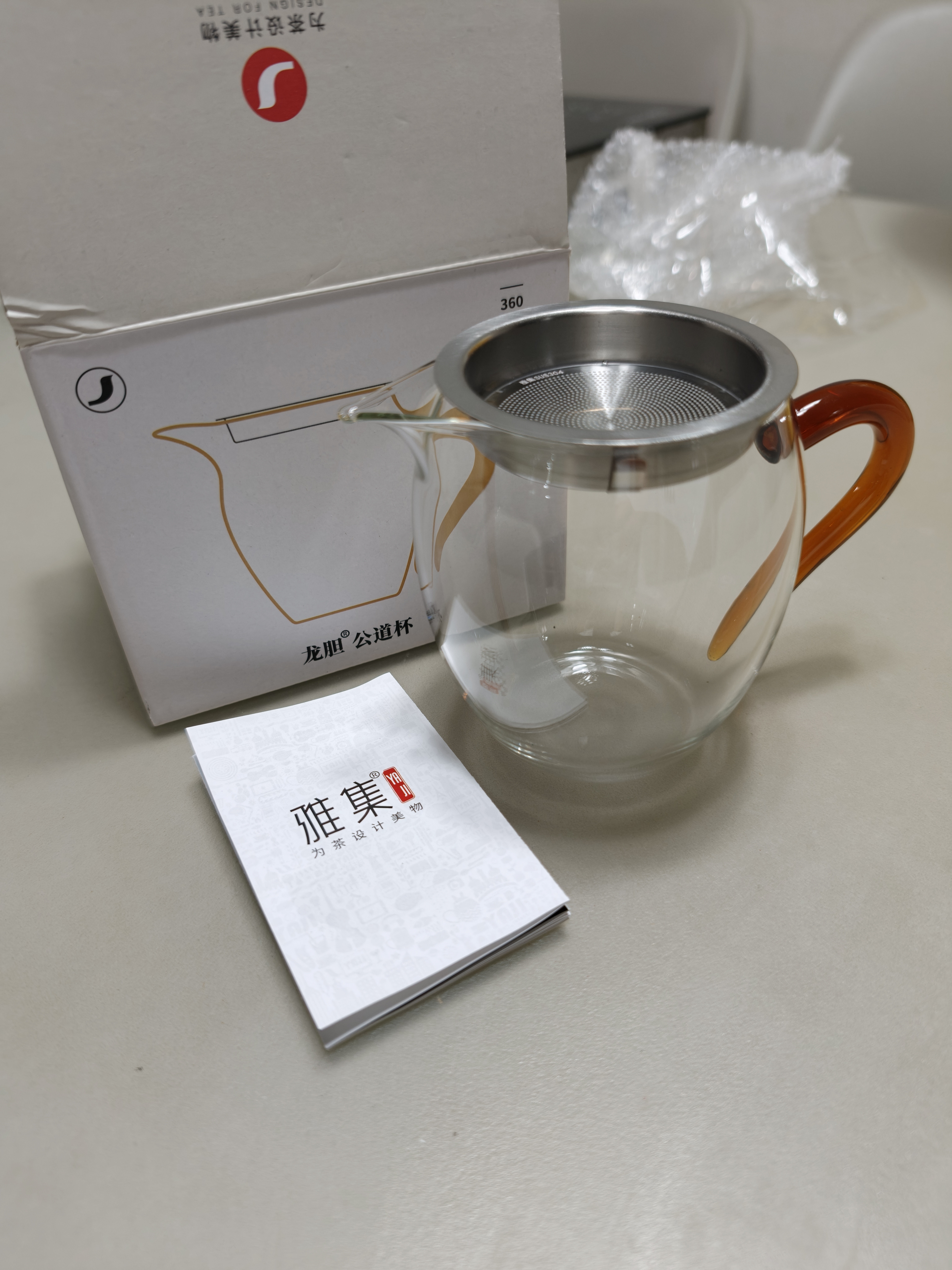京红运真裸价·玻璃公道杯带过滤加厚耐热分茶器茶漏茶道杯茶海茶具配件 实拍图