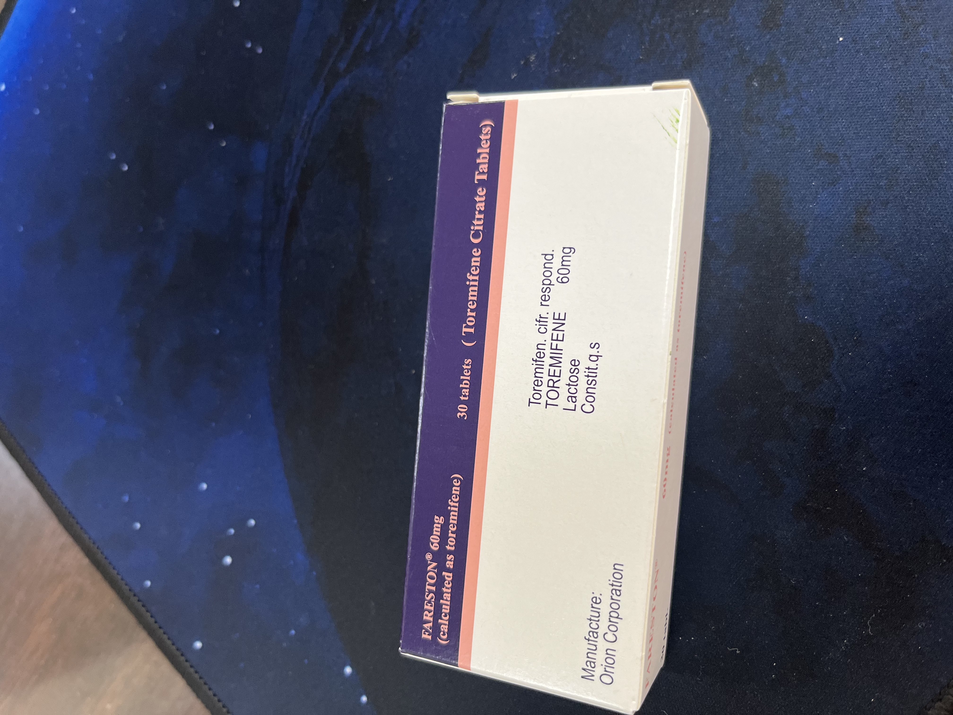 【原研进口】法乐通 枸橼酸托瑞米芬片 60mg*30片/盒 实拍图
