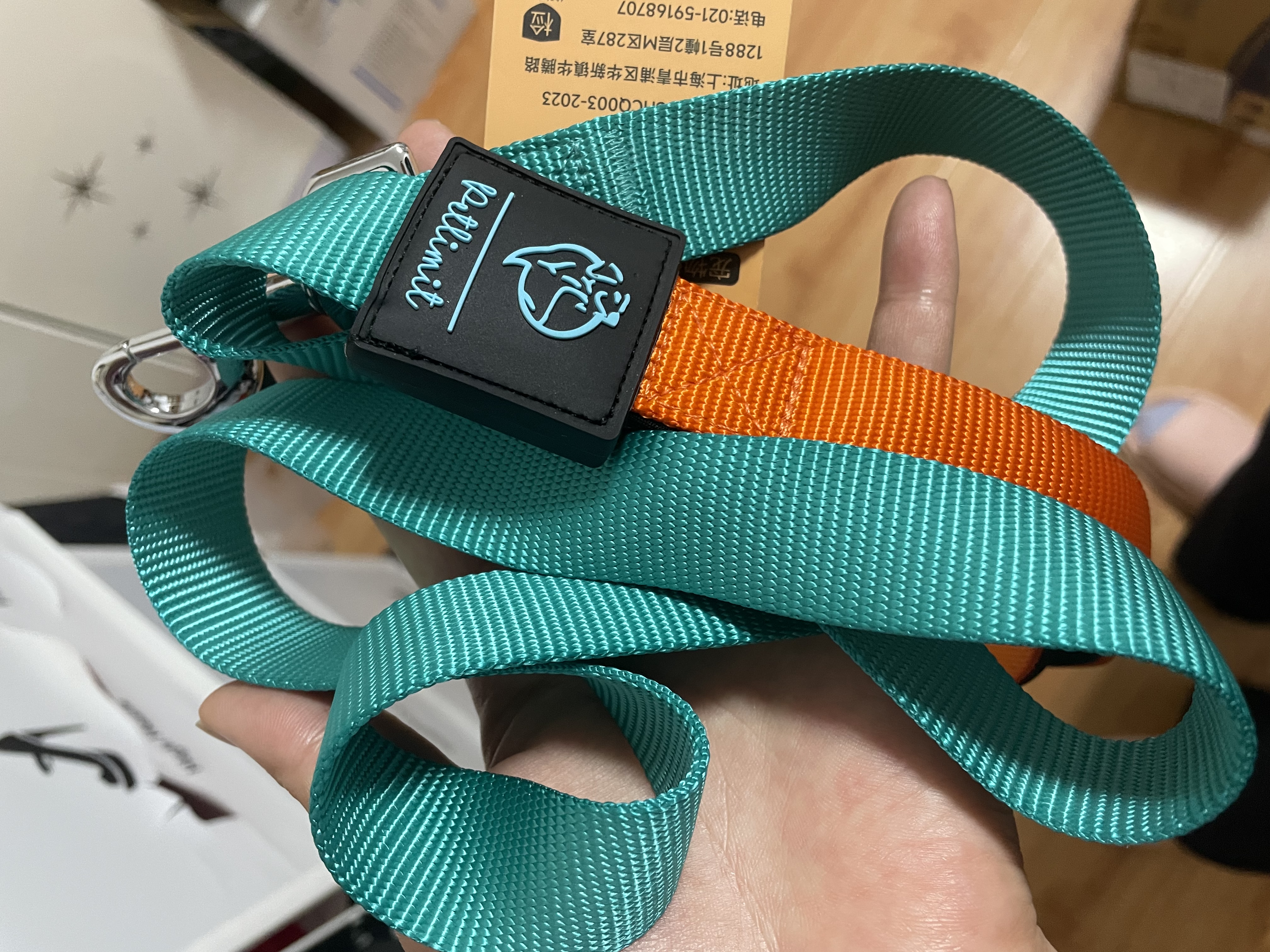 petlimit狗狗牵引绳狗绳子狗链小狗中大型犬泰迪金毛遛狗绳宠物用品 青桔L 实拍图