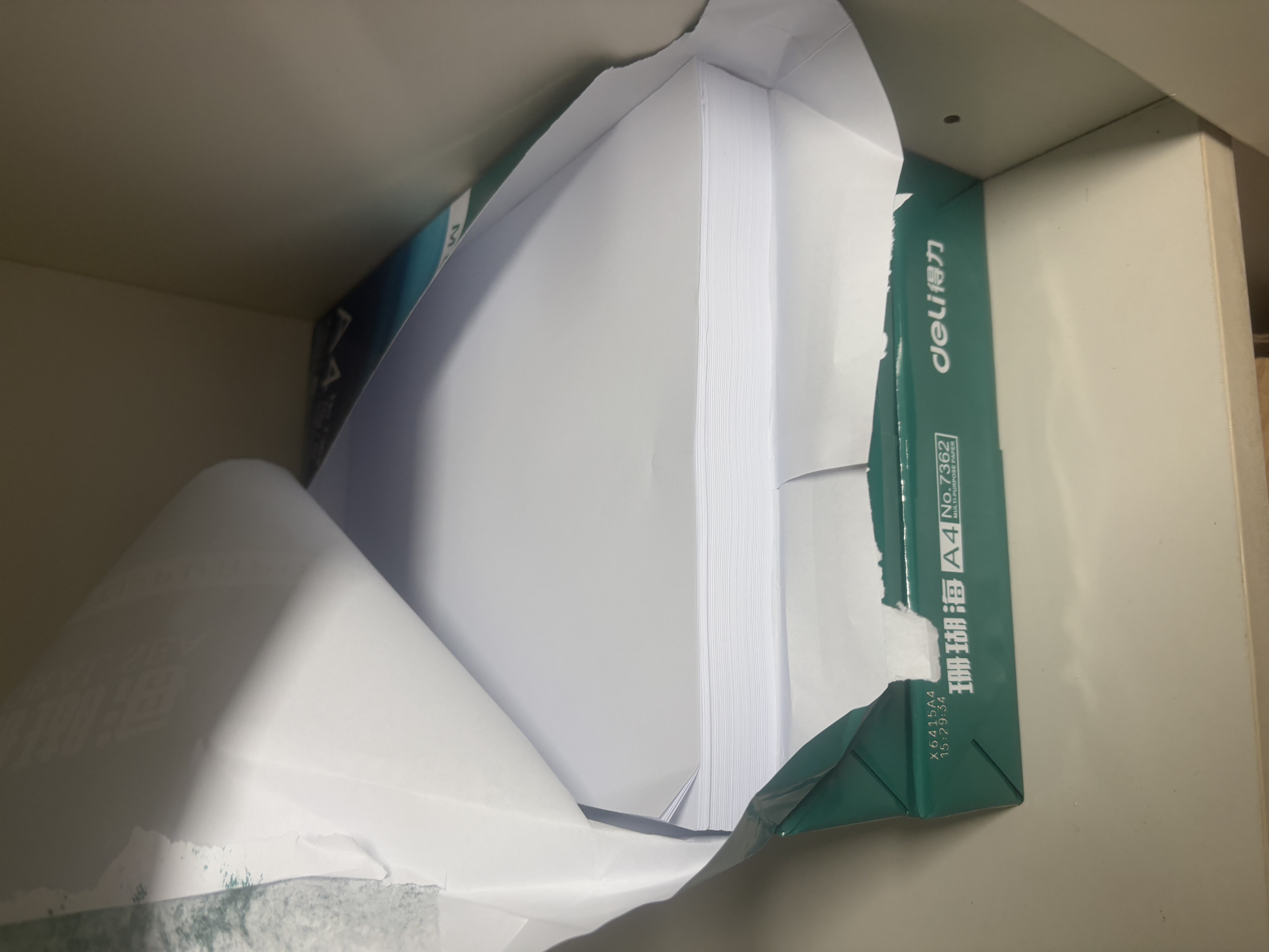 得力（deli）珊瑚海A4打印纸 70g500张*4包一箱 双面打印复印纸 整箱2000张ZF371【销冠系列】 实拍图