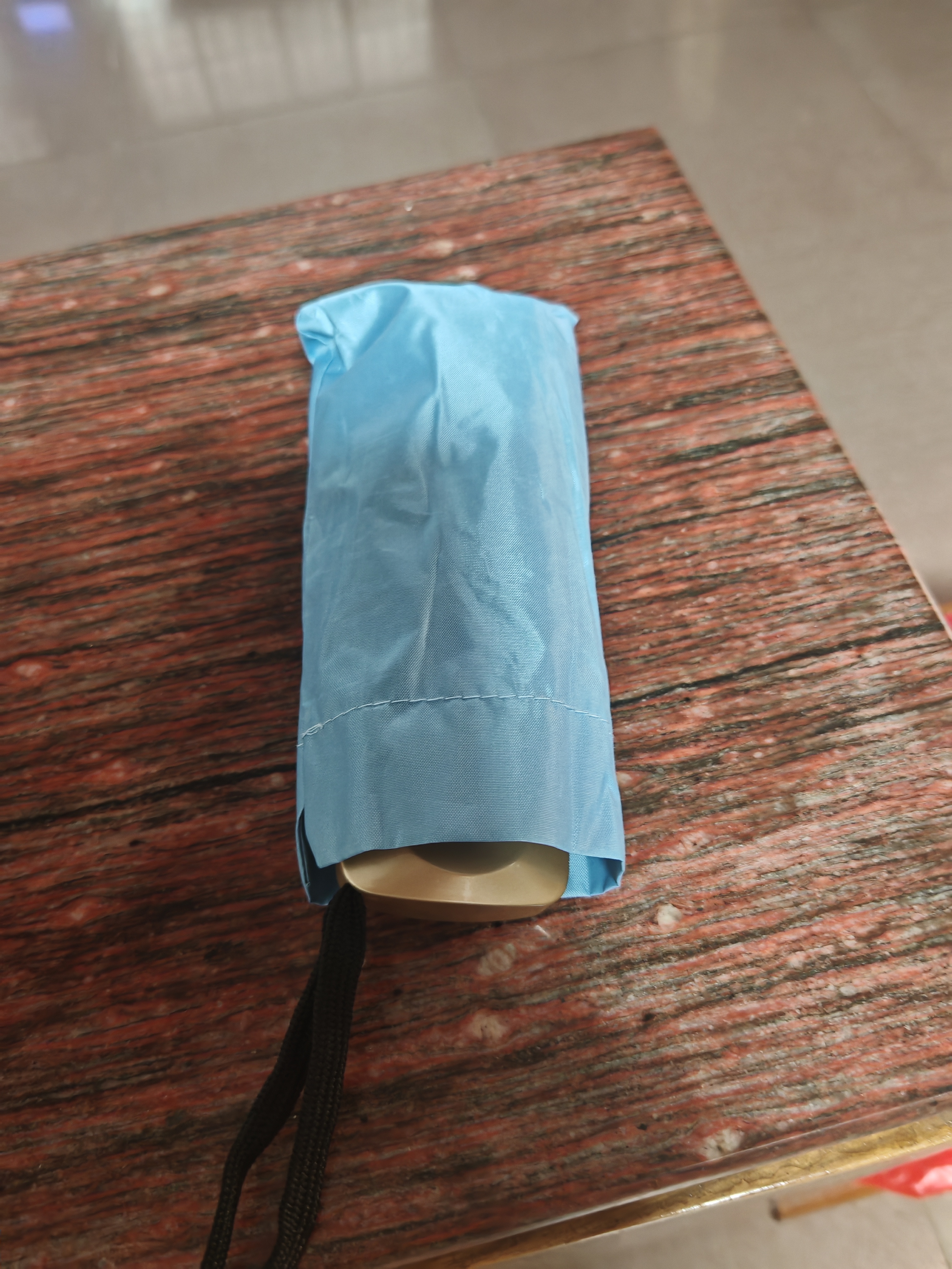 Jidaocook太阳伞防晒防紫外线遮阳晴雨伞两用女迷你五折叠小巧便携遮阳伞 蓝色【小巧便携 可放包里】 扁五折UFP50+ 晒单实拍图