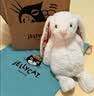 Jellycat害羞乳白色邦尼兔动物毛绒玩偶安抚玩偶娃娃送礼生日新婚礼物 害羞乳白色邦尼兔礼盒装 Medium 实拍图